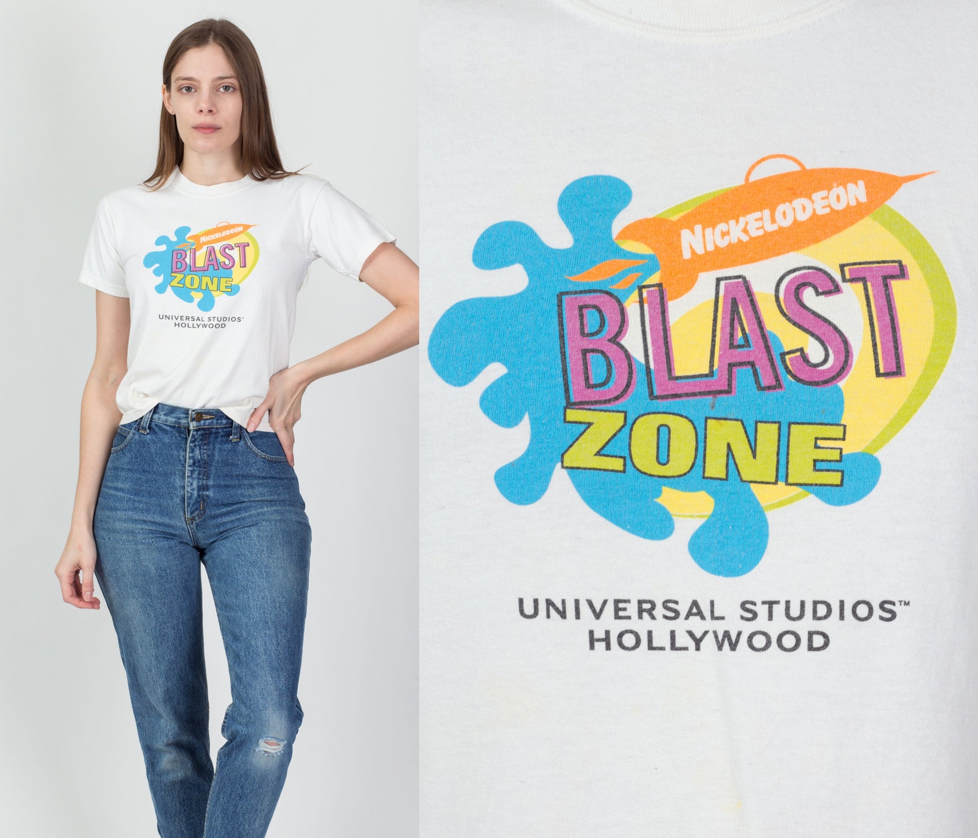 Y2K Nickelodeon Blast Zone T Shirt - Extra Small 