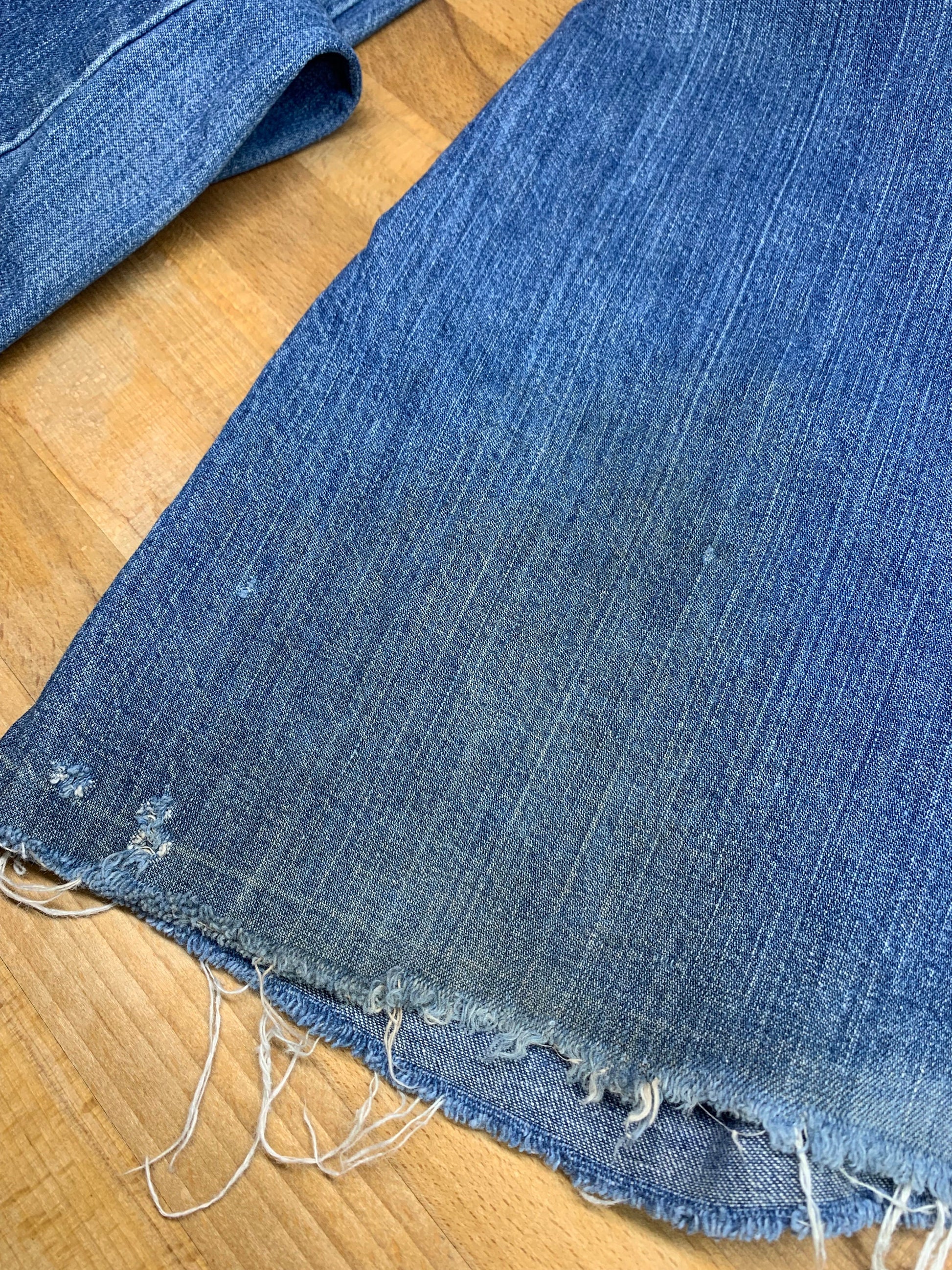 70s Wrangler Faded Denim Bell Bottoms - 29" Waist 