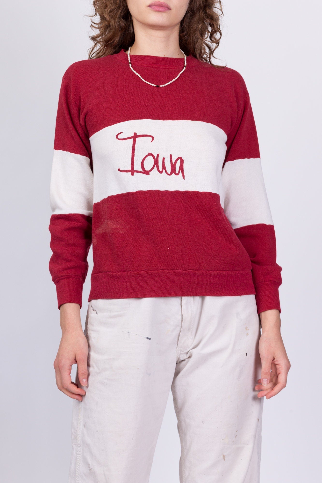 80s Iowa State University Sweatshirt - Men's XS, Women's Small 