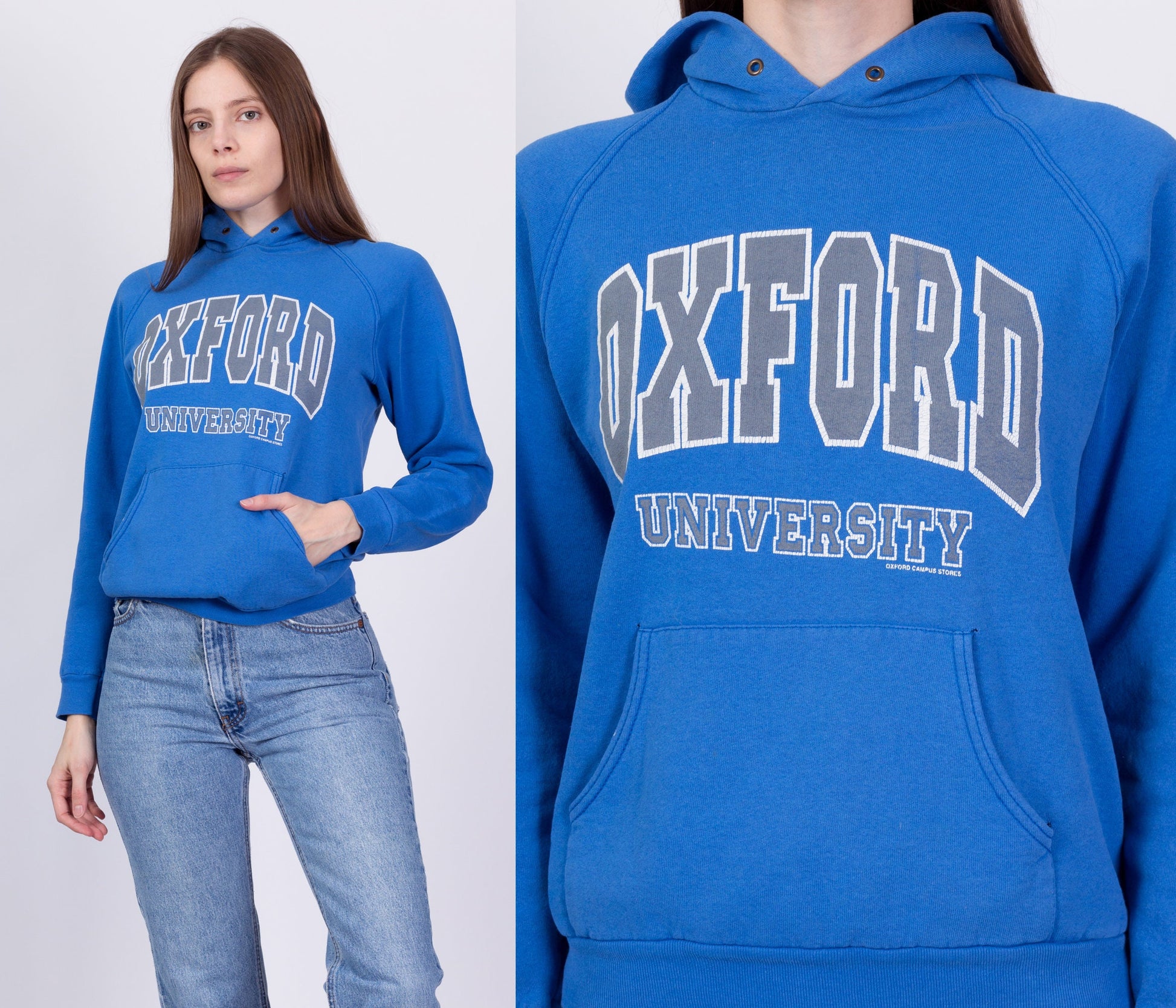 90s Oxford University Hoodie - Small 