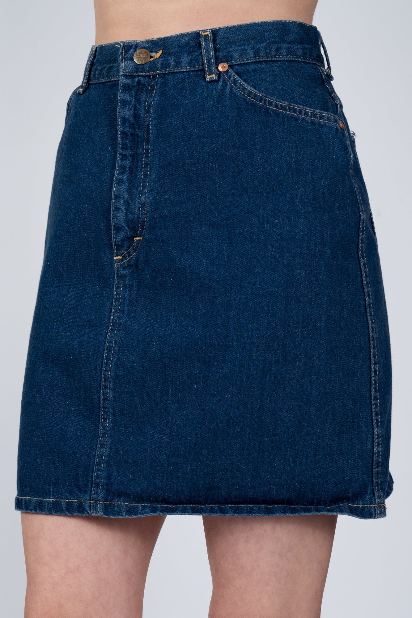 90s Lee Riders Denim Mini Skirt - Medium, 27.5" 