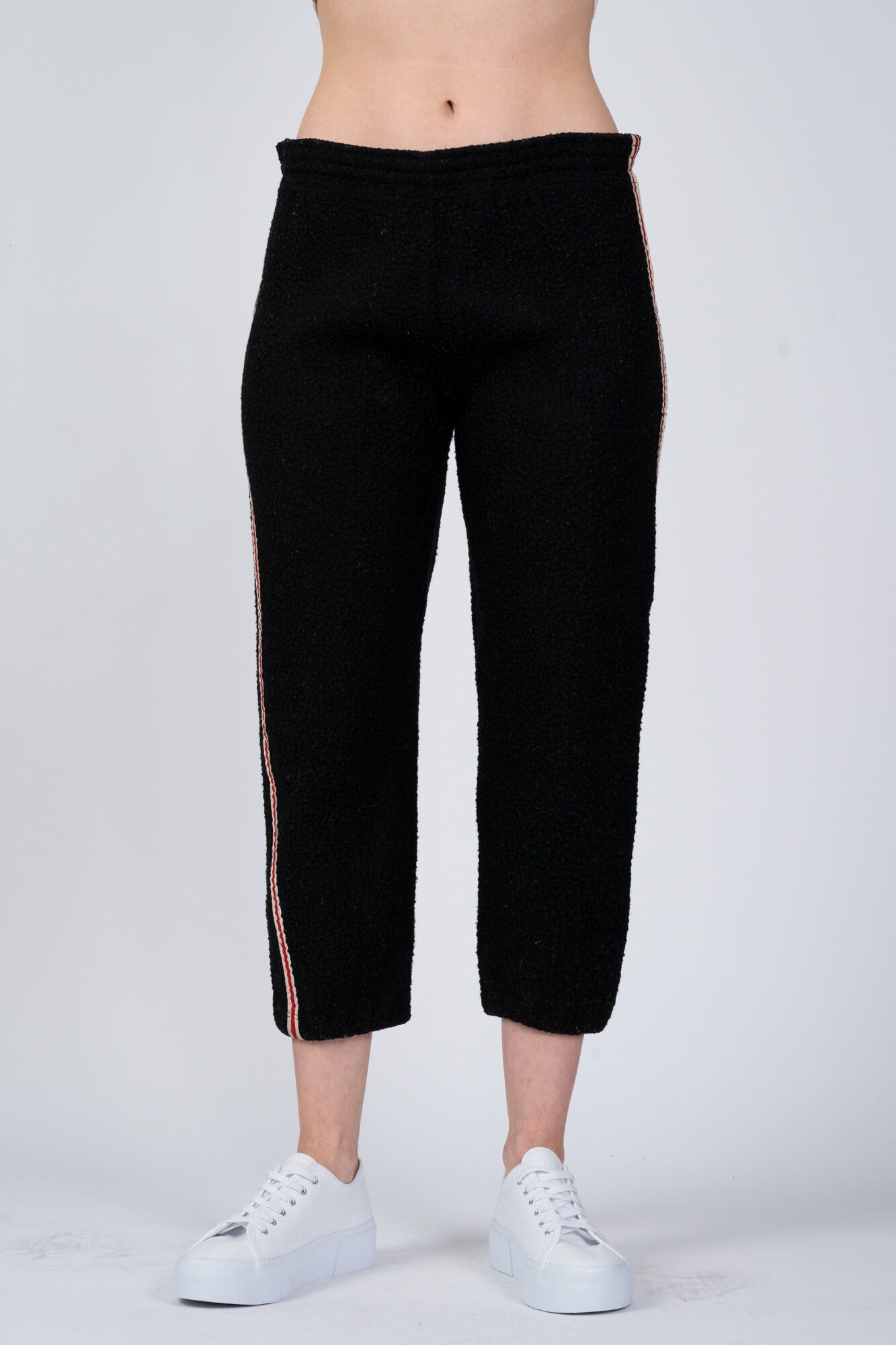 1940s Champion Fleece Distressed Athletic Pants - Men's Medium, Women's Large 