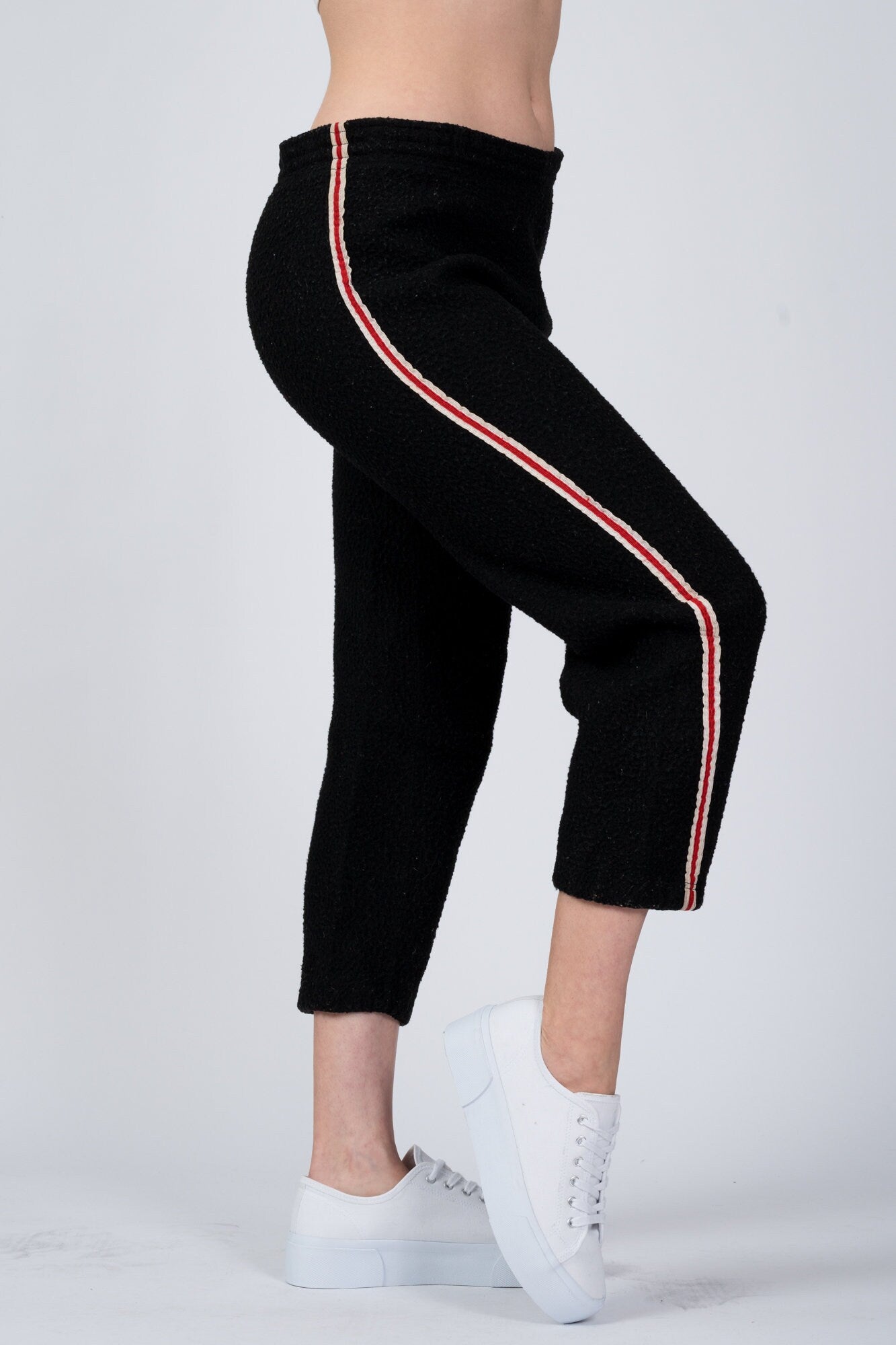 1940s Champion Fleece Distressed Athletic Pants - Men's Medium, Women's Large 