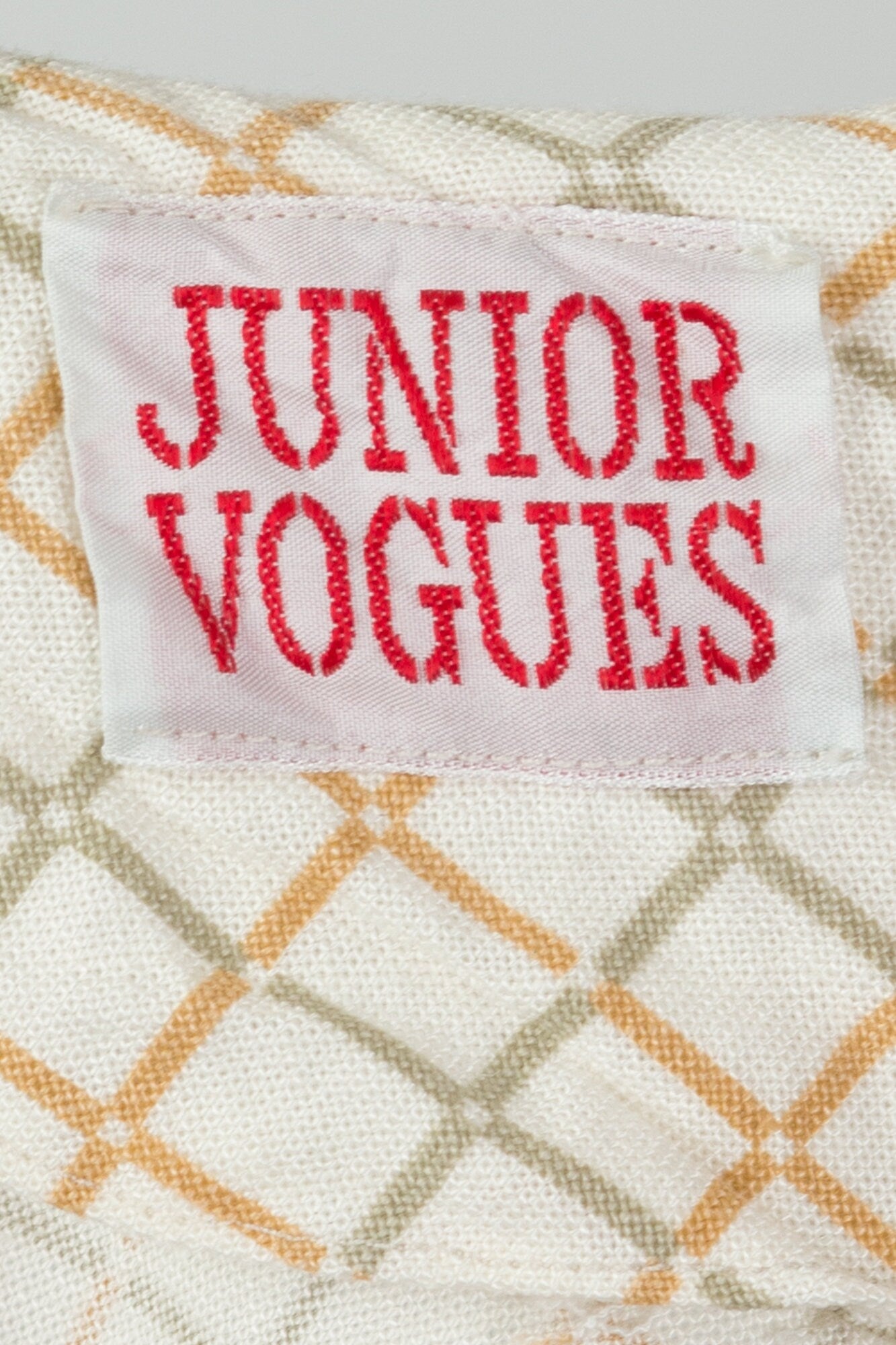 60s Junior Vogues Diamond Print Mini Dress - Medium 
