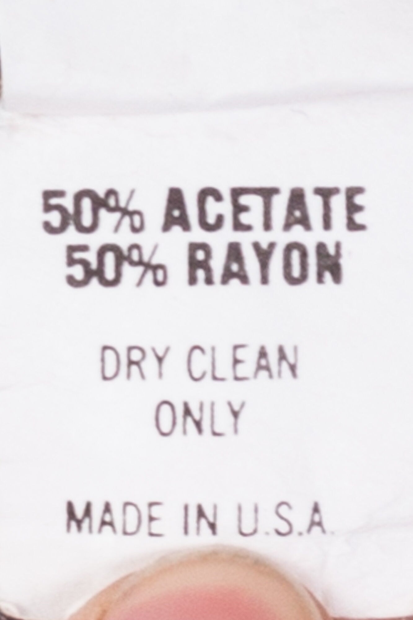 Dry Clean Only, Made in USA Care Labels
