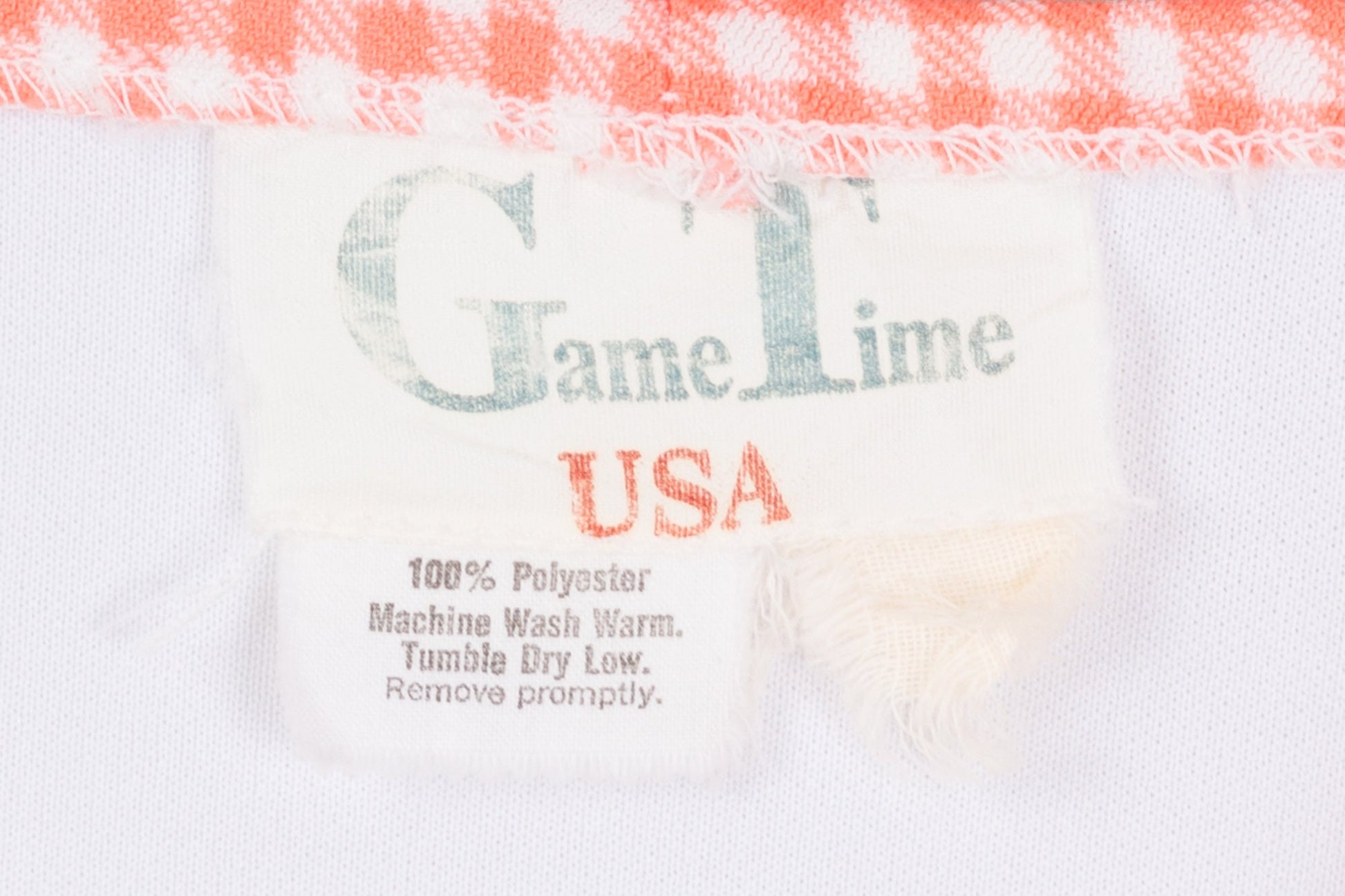 70s White & Orange Gingham Tennis Set - Extra Small 