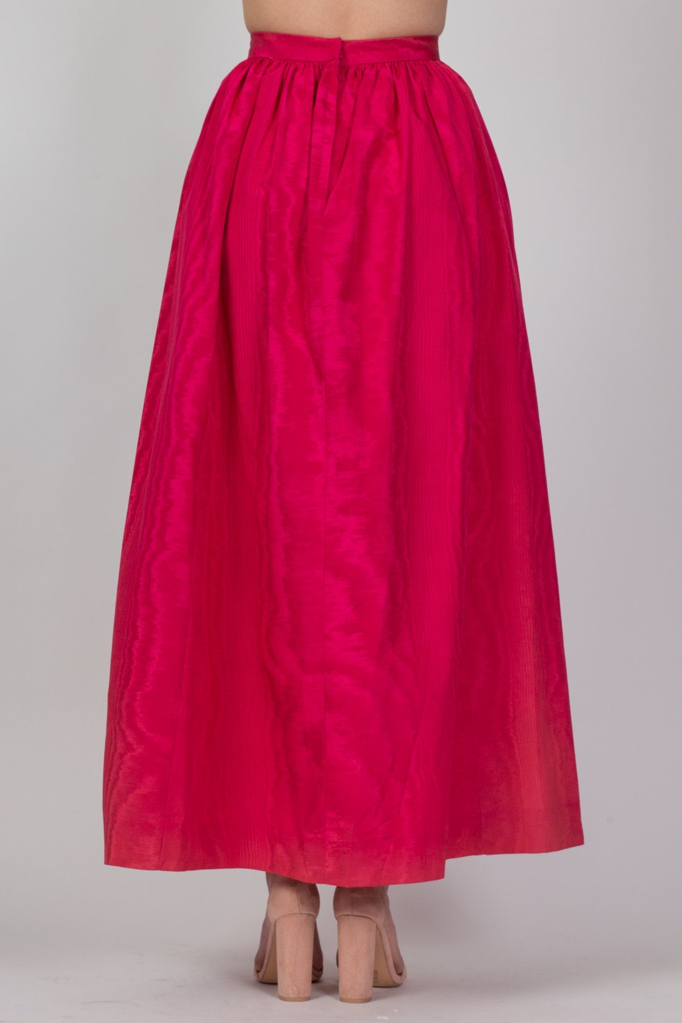Vintage Marbled Hot Pink Maxi Skirt - Extra Small, 24" 