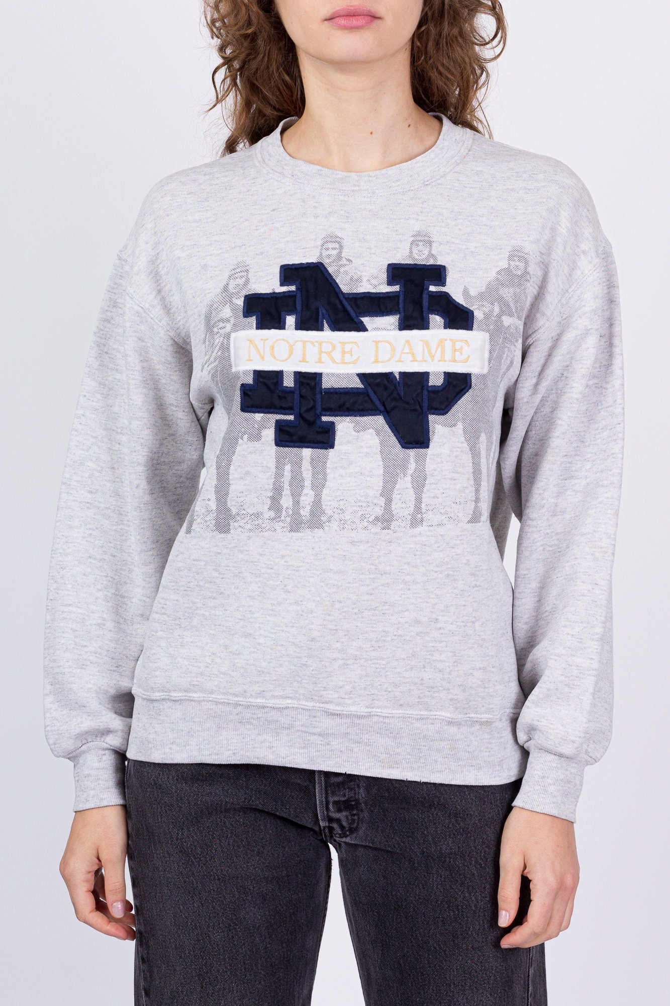 90s University Of Notre Dame Sweatshirt - Men's Small, Women's Medium 