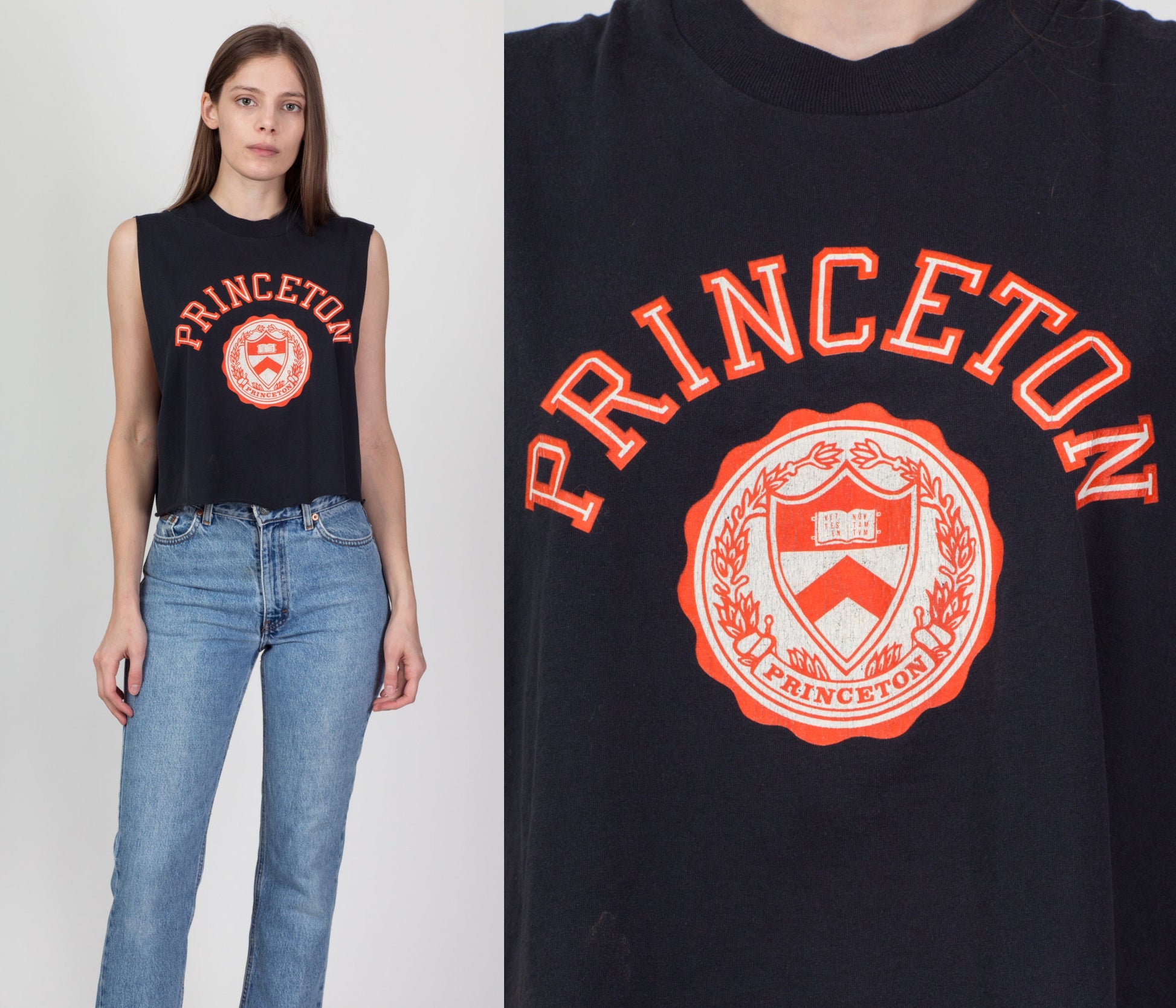 Vintage Princeton University Cropped Tank - Extra Large 