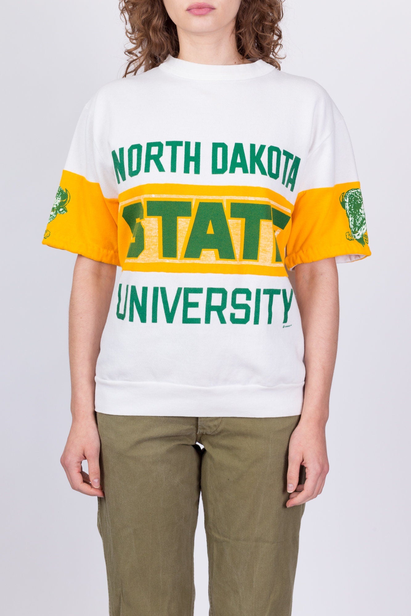 80s North Dakota State University Sweatshirt Top - Men's Medium, Women's Large 
