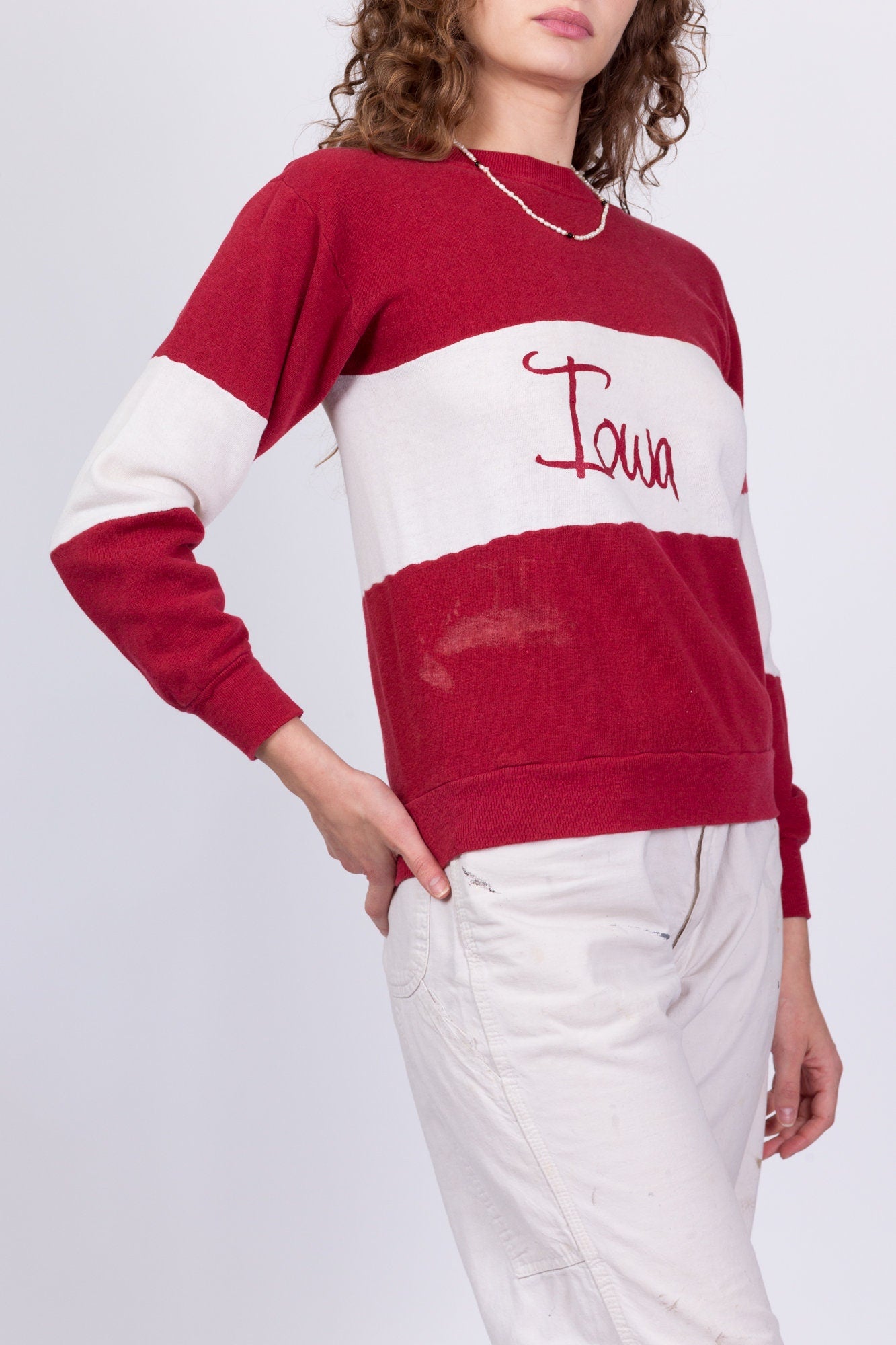 80s Iowa State University Sweatshirt - Men's XS, Women's Small 