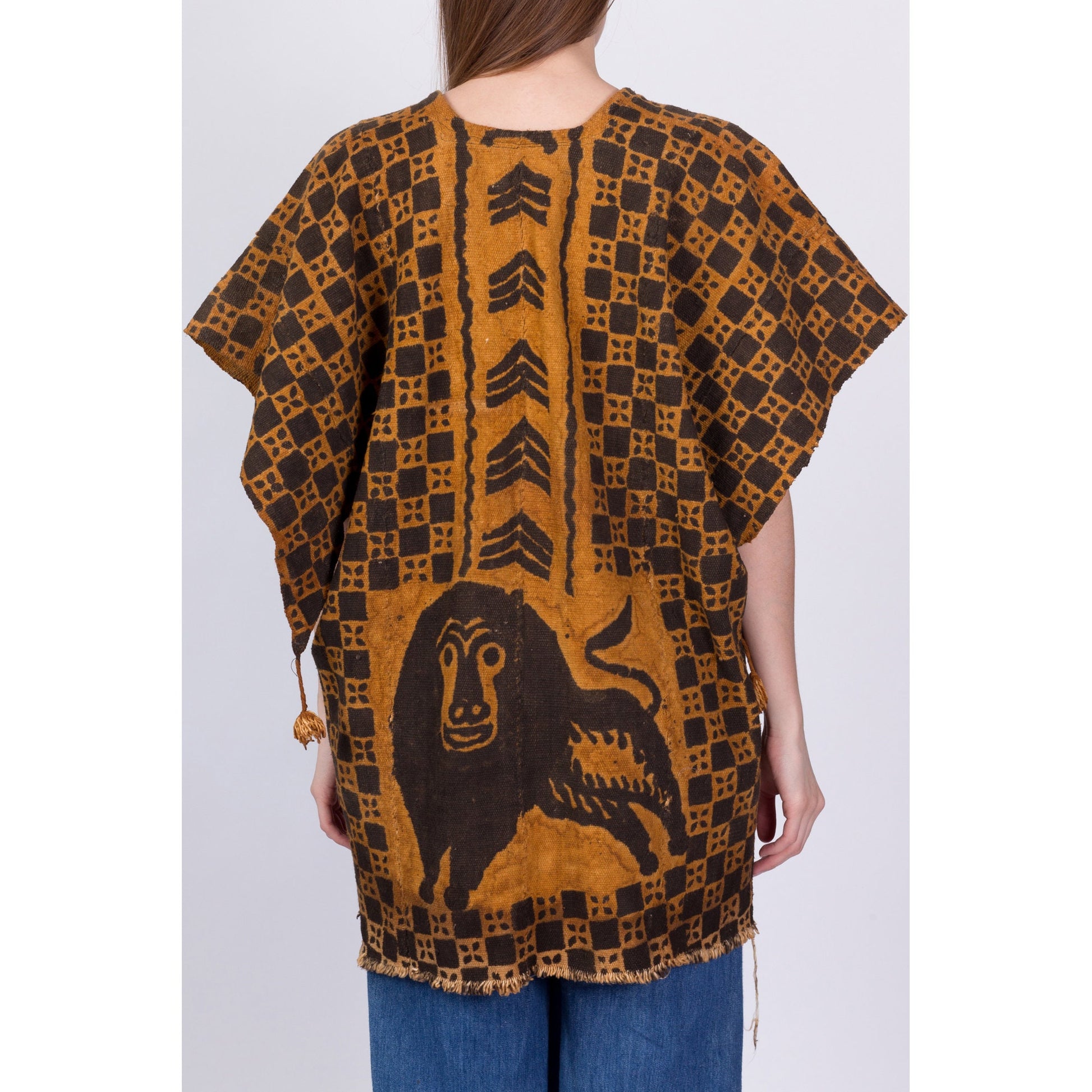 Vintage African Dogon Mudcloth Hunter's Tunic - One Size 