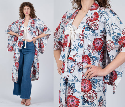 Vintage Floral Kimono - Small to Medium 
