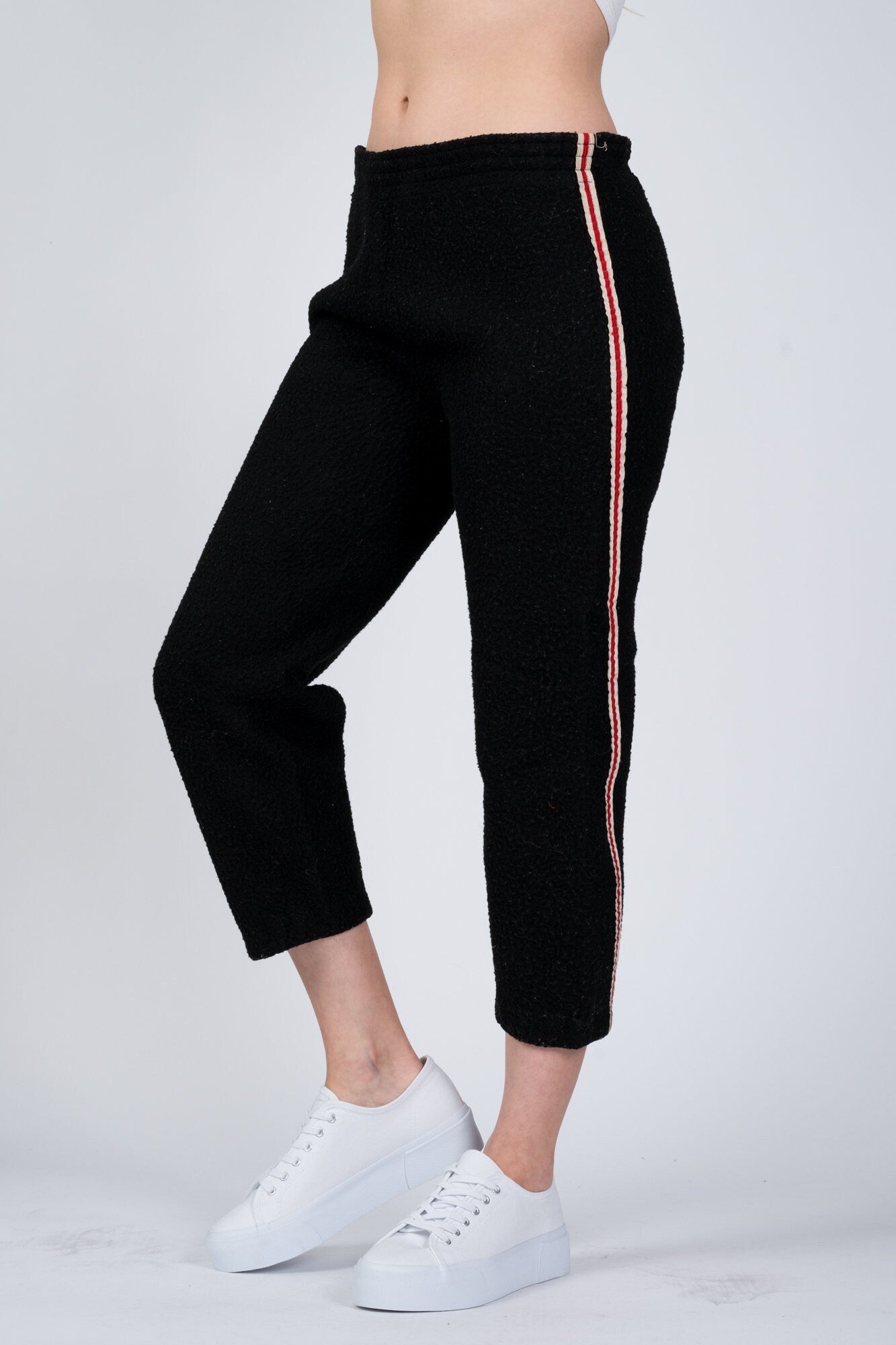 1940s Champion Fleece Distressed Athletic Pants - Men's Medium, Women's Large 