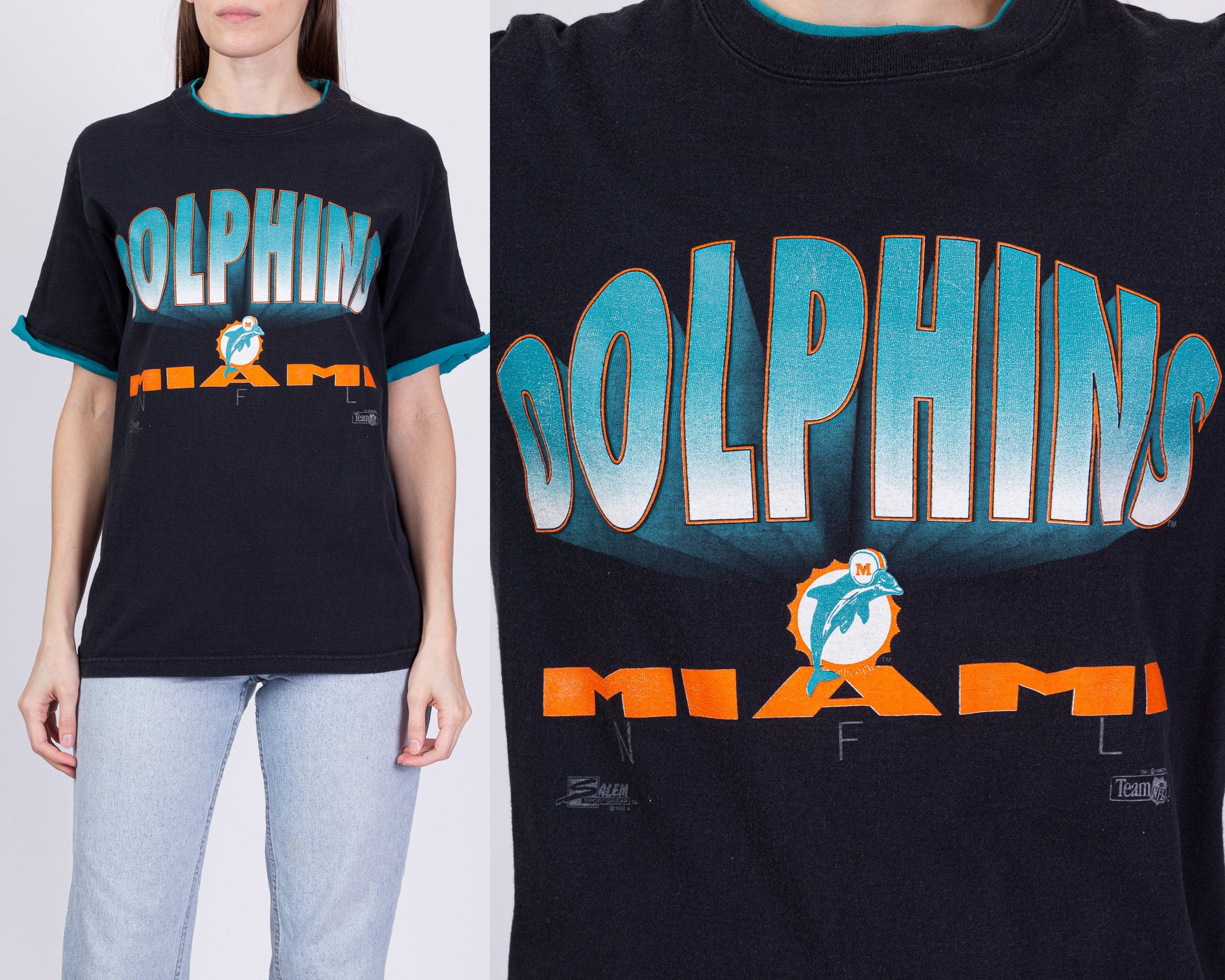 90s Miami Dolphins T Shirt - Unisex Small 