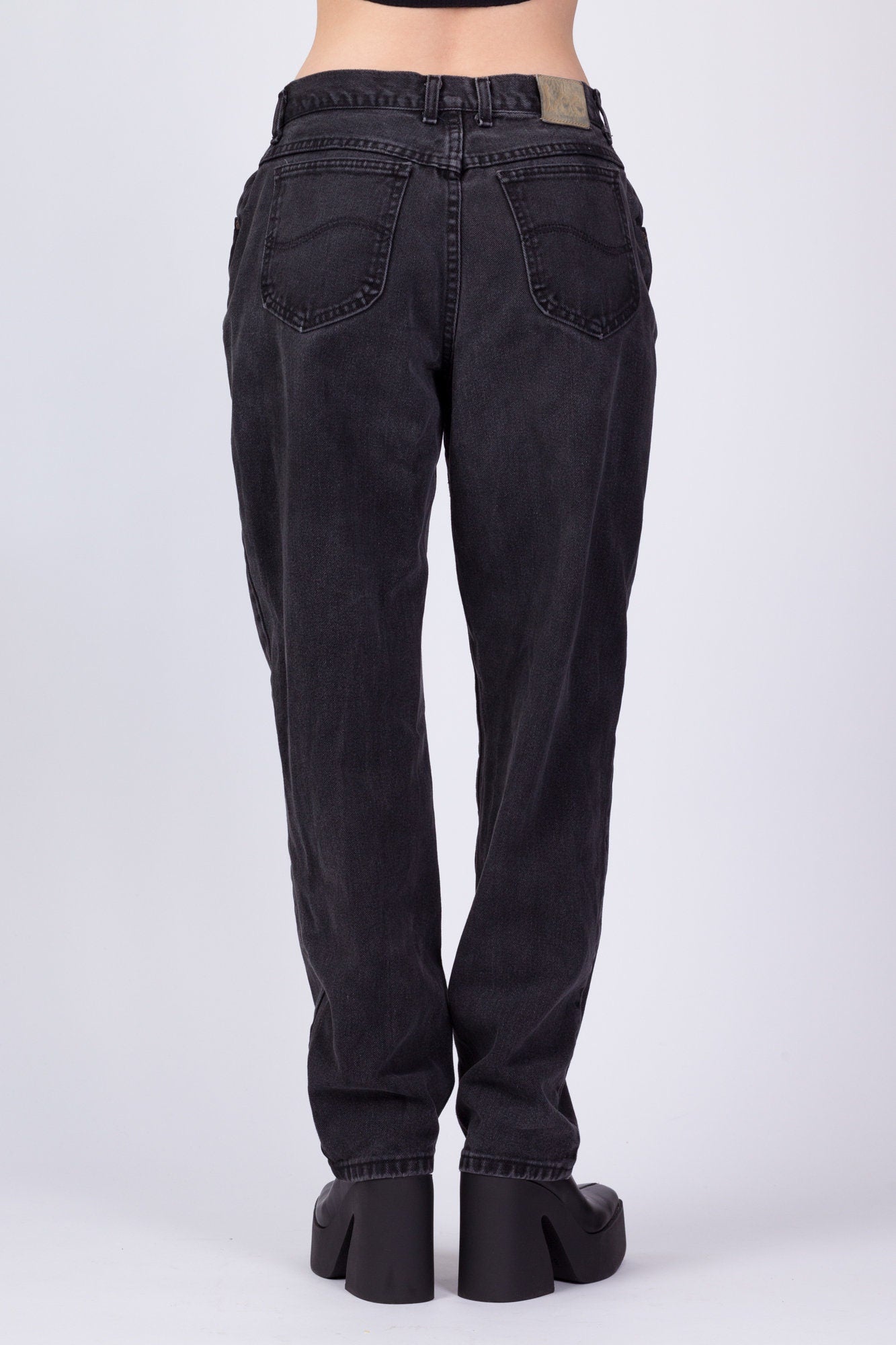 Vintage Lee Faded Black Jeans - Large, 31" 