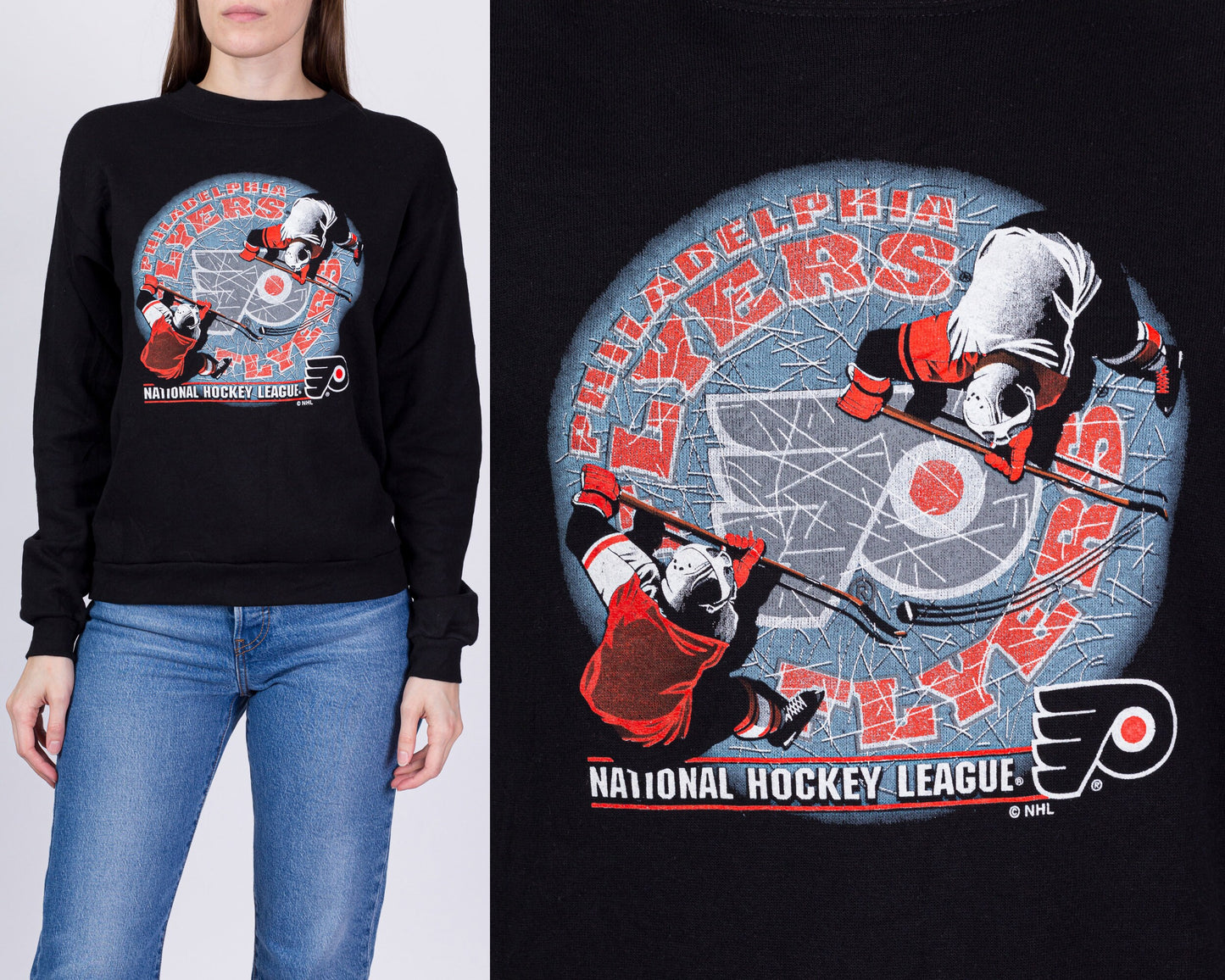 90s Philadelphia Flyers Deadstock Sweatshirt - Men's Small, Women's Medium 