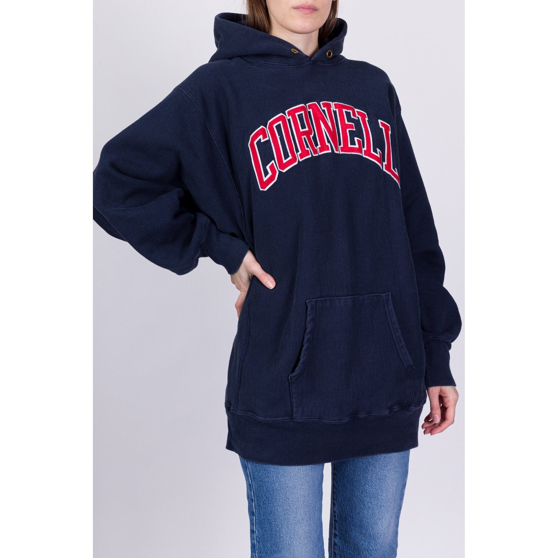 90s Cornell University Champion Reverse Weave Hoodie - Men's XL, Women's XXL 