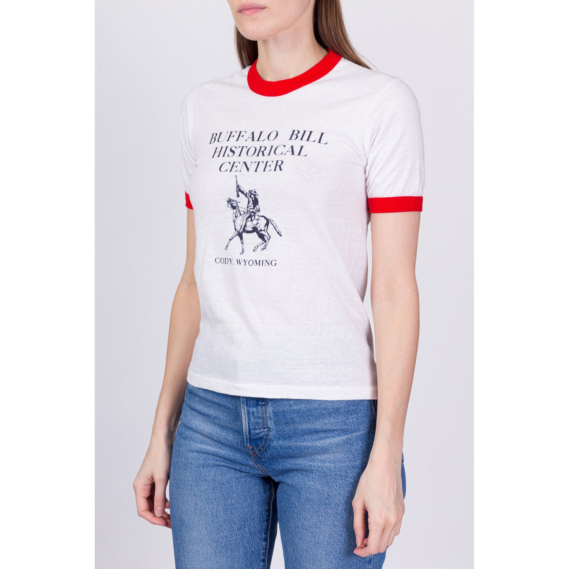 80s Buffalo Bill Historical Center Ringer Tee - Extra Small 