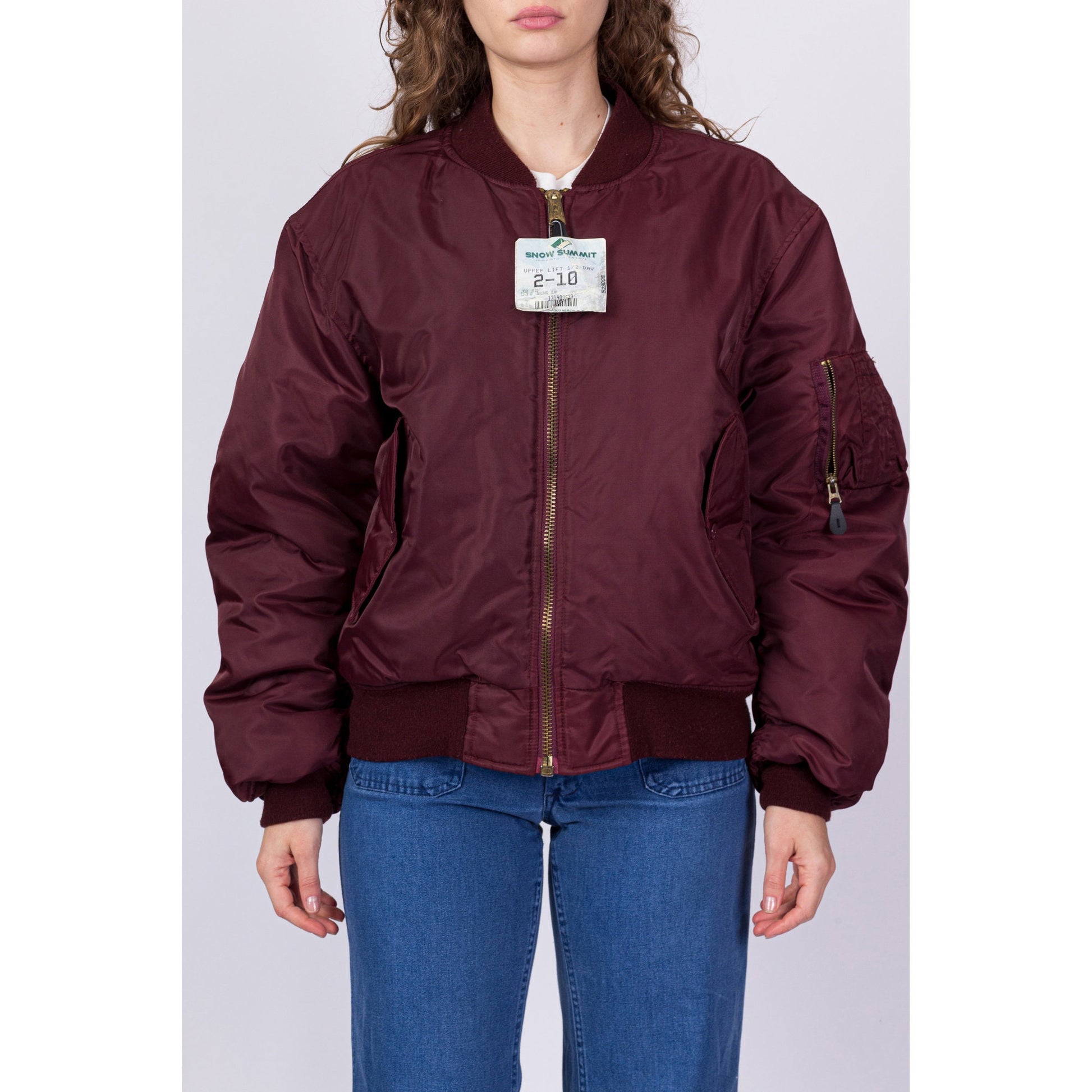 90s MA-1 Reversible Bomber Flight Jacket - Men's Large, Women's XL 