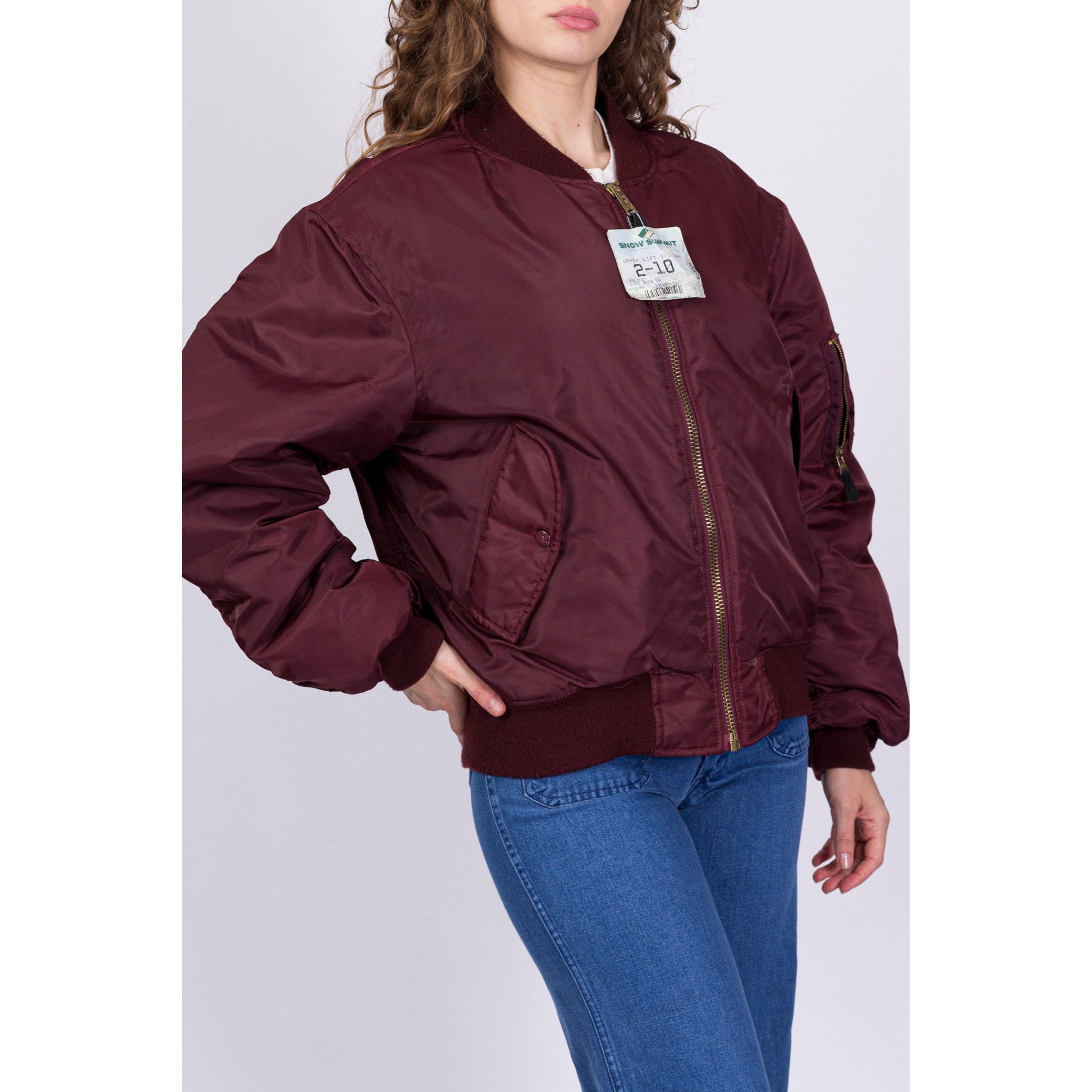90s MA-1 Reversible Bomber Flight Jacket - Men's Large, Women's XL 