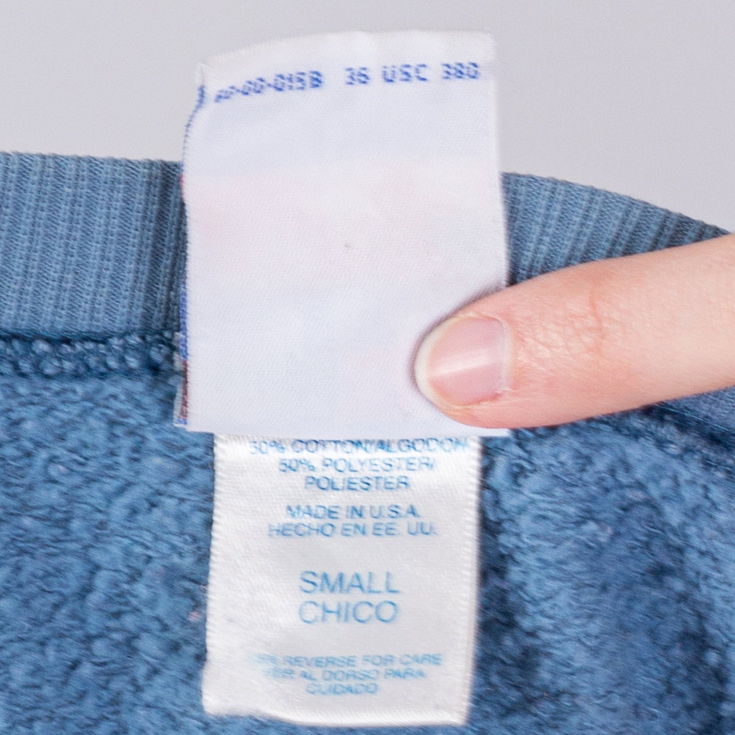 90s Plain Blue USA Olympics Sweatshirt - Unisex Small 