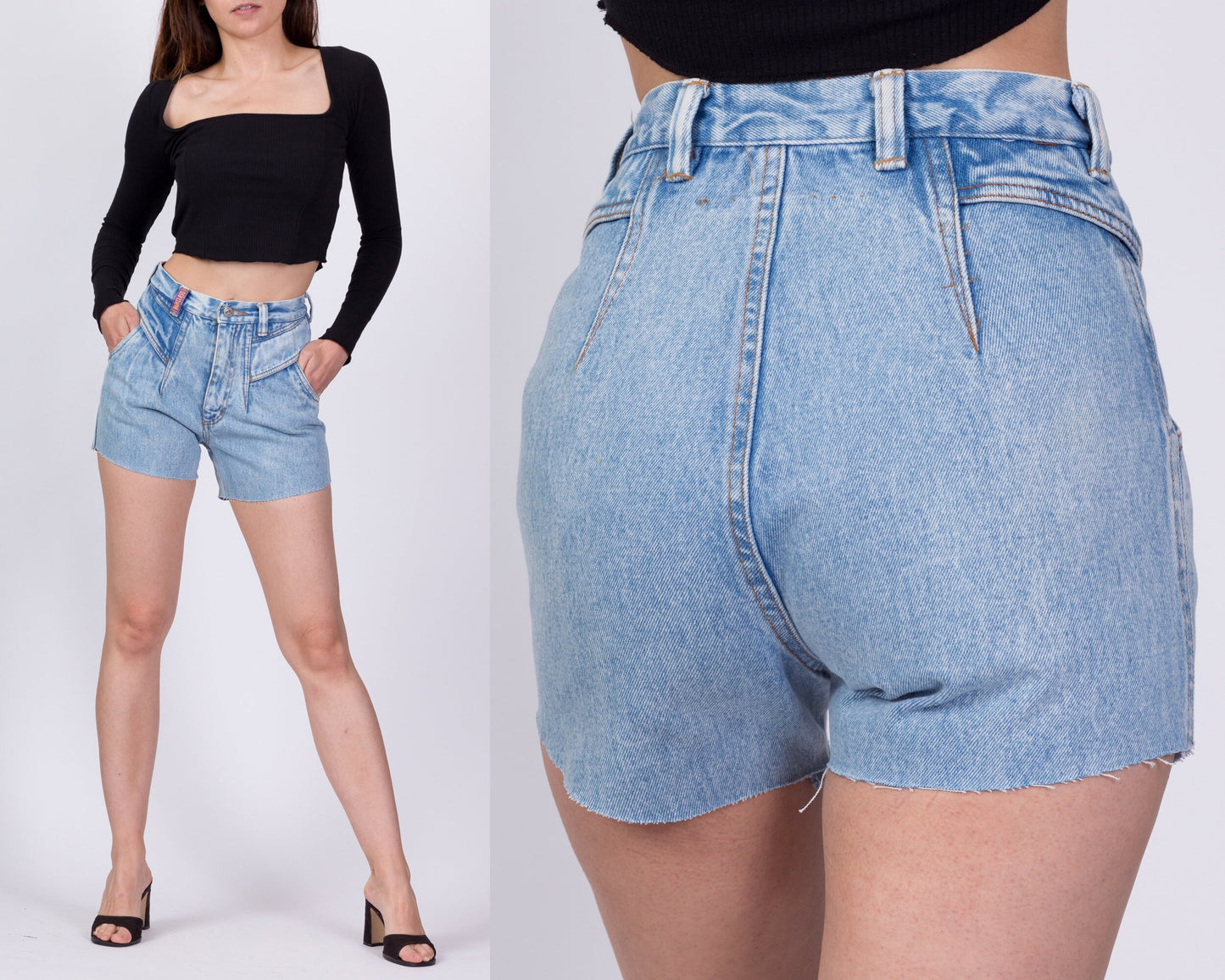 90s High Class Streetwear Jean Shorts - XXS, 23" 