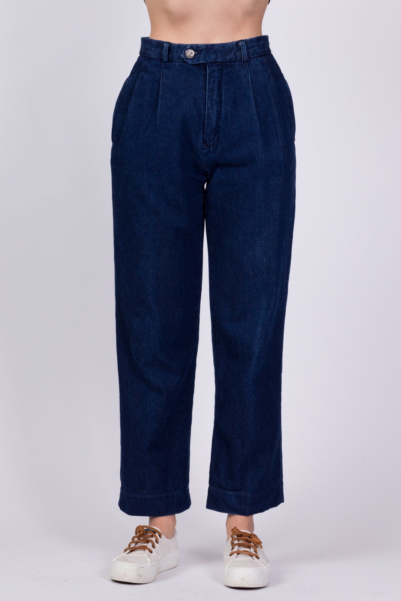 90s Liz Claiborne Dark Wash Pleated Petite Mom Jeans - Extra Small, 24" 