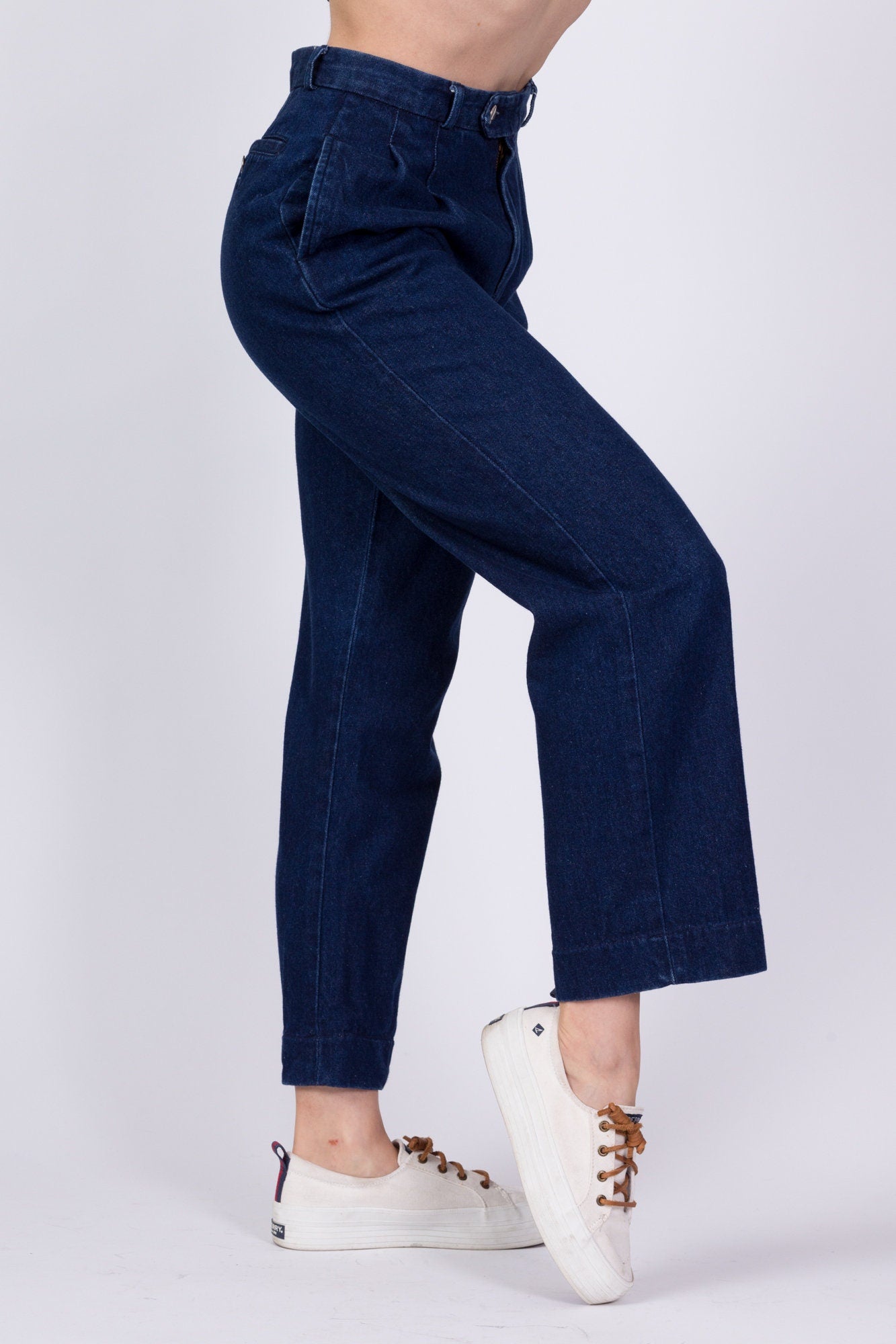 90s Liz Claiborne Dark Wash Pleated Petite Mom Jeans - Extra Small, 24" 
