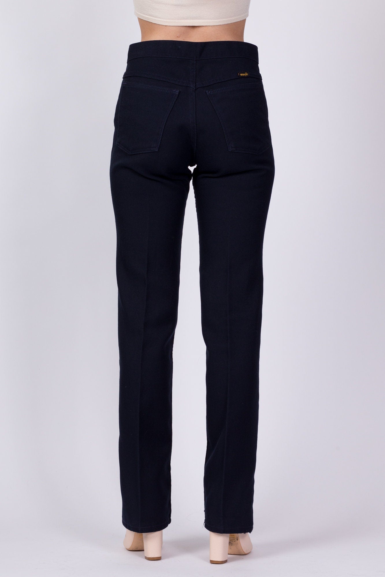 70s Wrangler Midnight Blue Trousers - Men's XS, Women's Small 