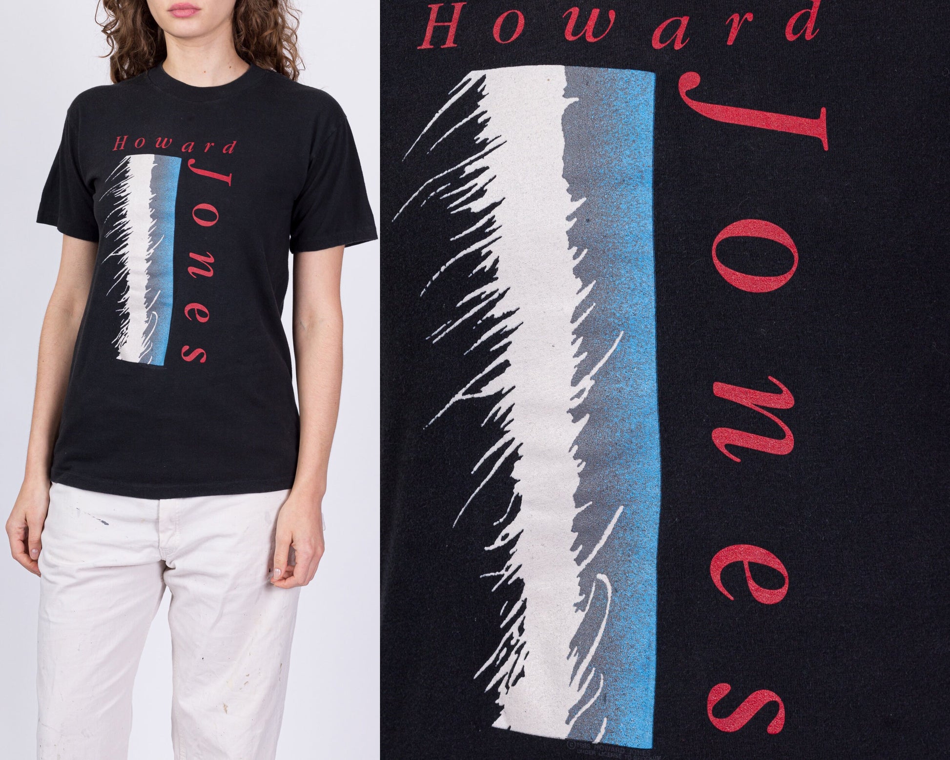 1989 Howard Jones Tour T Shirt - Men's Small, Women's Medium 