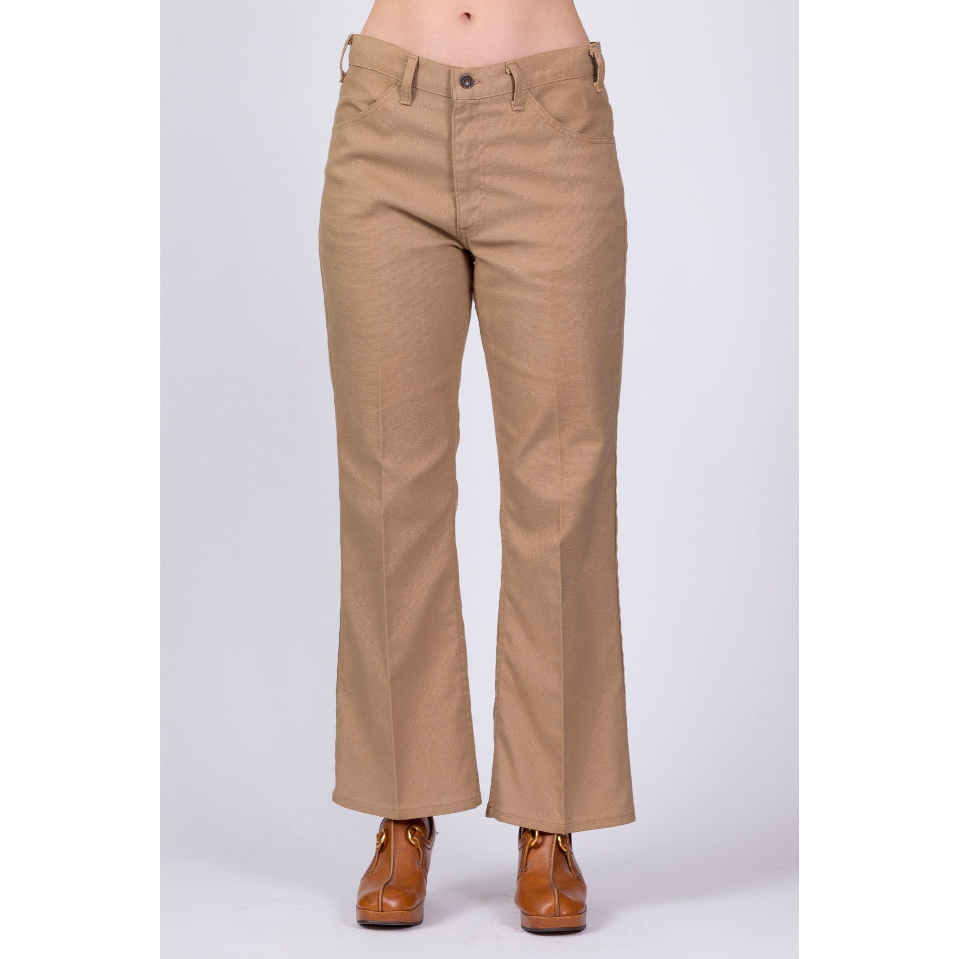 70s Levi's Sta-Prest Tan Trousers - Men's Medium, 33" 