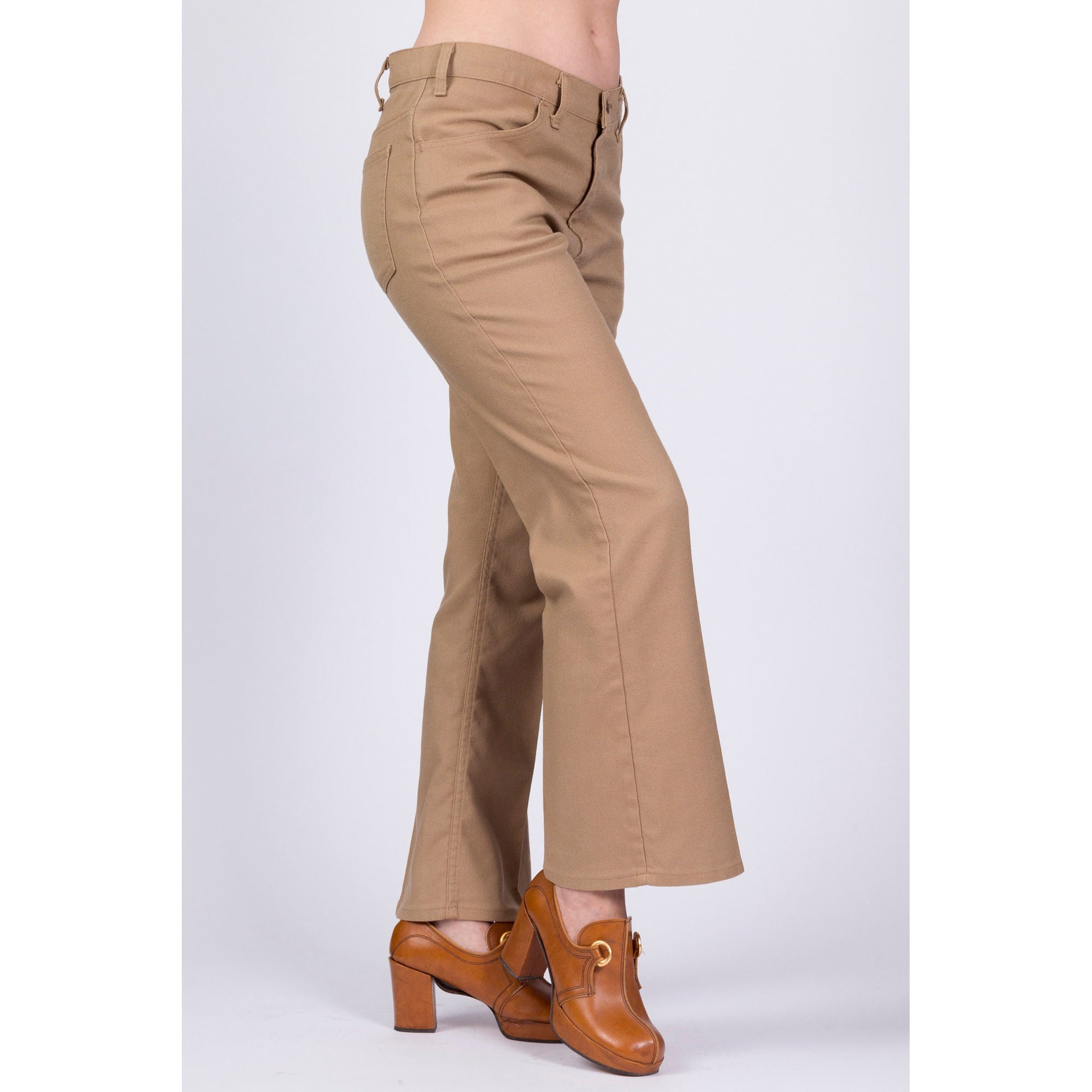 70s Levi's Sta-Prest Tan Trousers - Men's Medium, 33" 