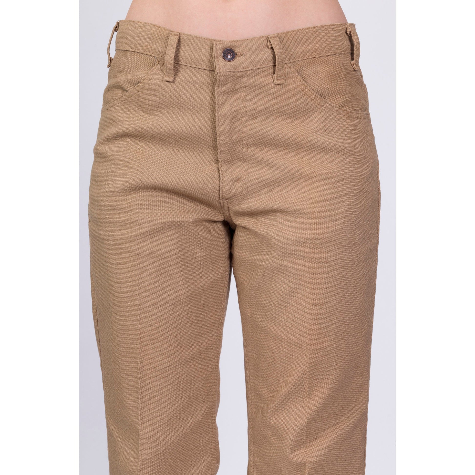 70s Levi's Sta-Prest Tan Trousers - Men's Medium, 33" 