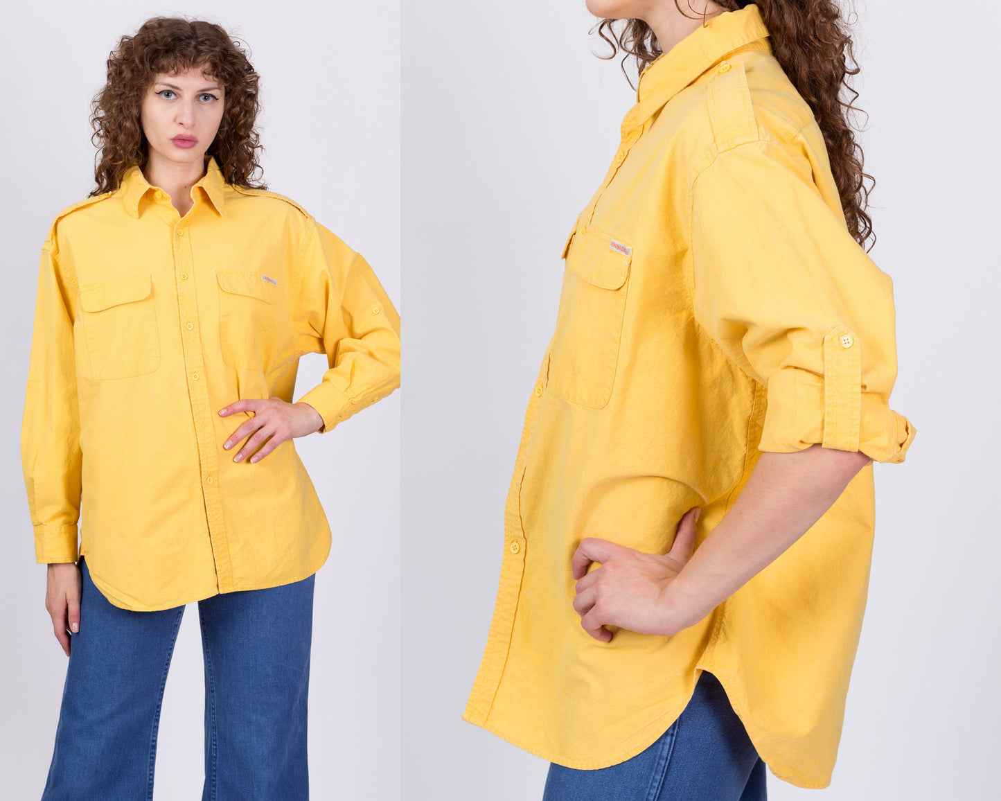 Vintage Yellow Safari Shirt - One Size 