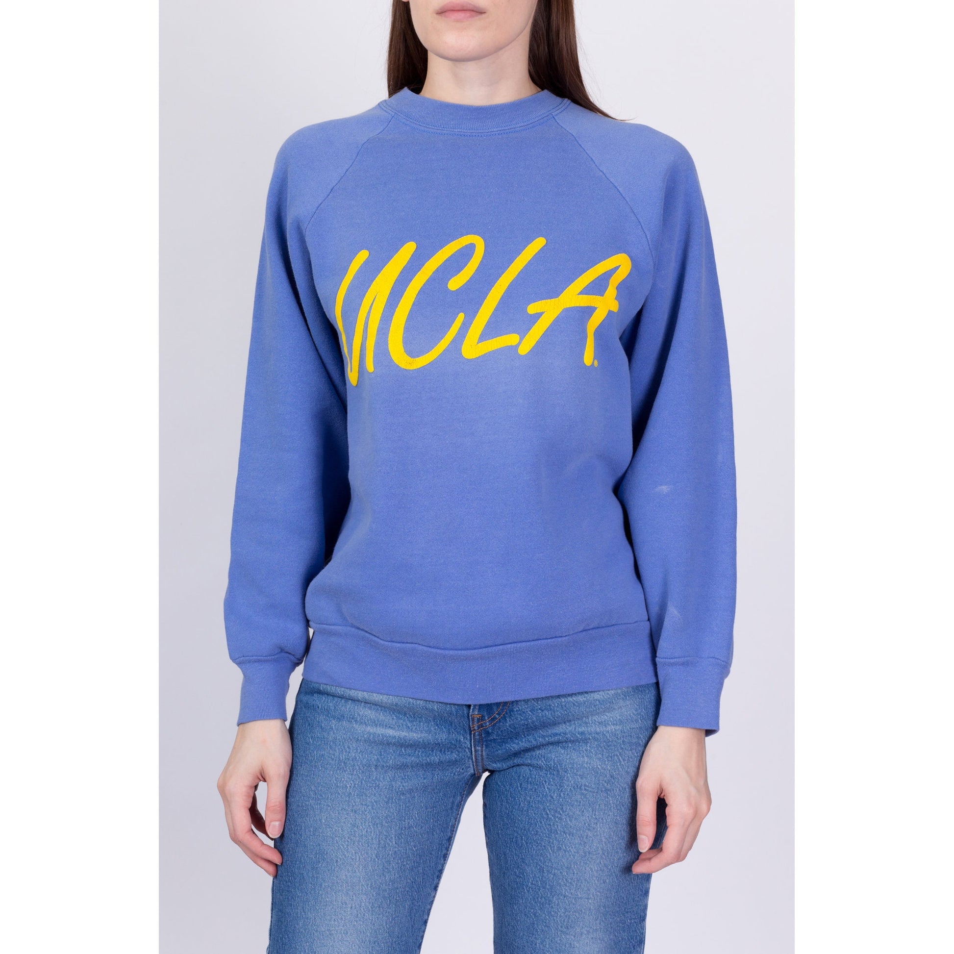 80s UCLA Raglan Sleeve Sweatshirt - Men's Medium, Women's Large 