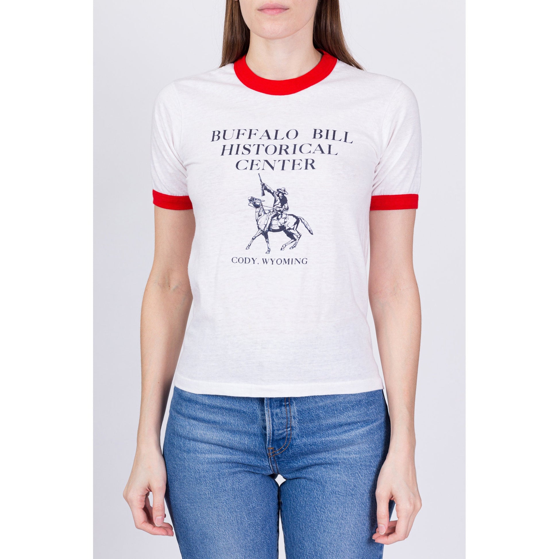 80s Buffalo Bill Historical Center Ringer Tee - Extra Small 