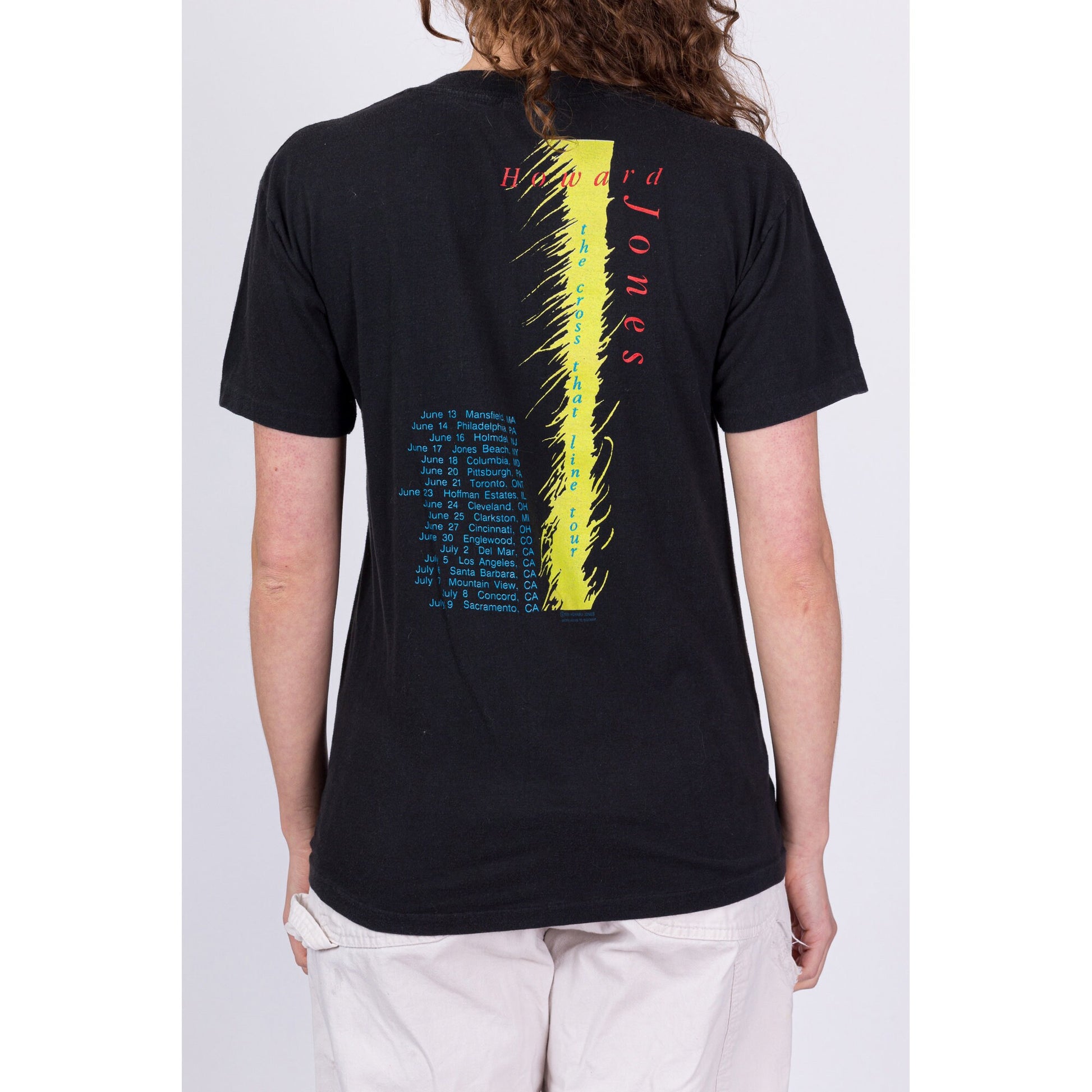 1989 Howard Jones Tour T Shirt - Men's Small, Women's Medium 