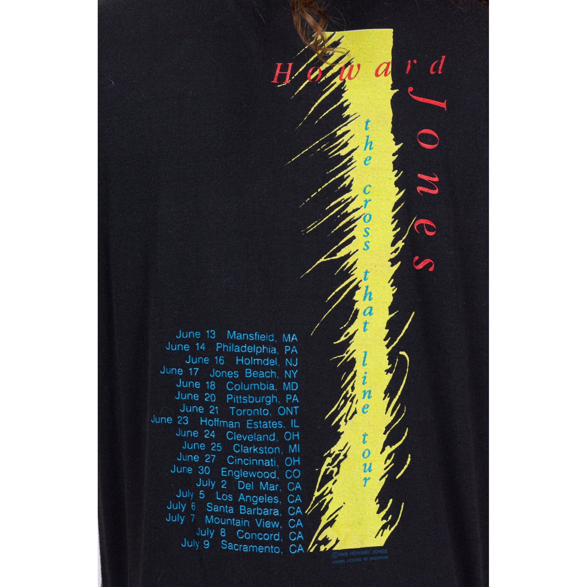 1989 Howard Jones Tour T Shirt - Men's Small, Women's Medium 