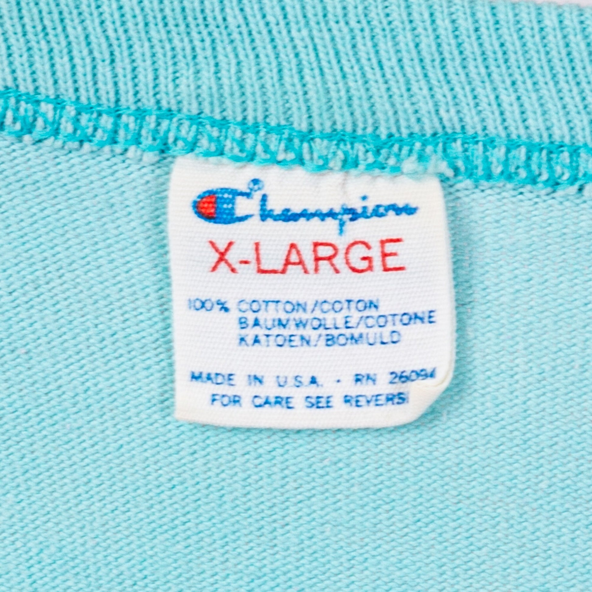 80s Champion USA Distressed Tee - Men's Large, Women's XL 