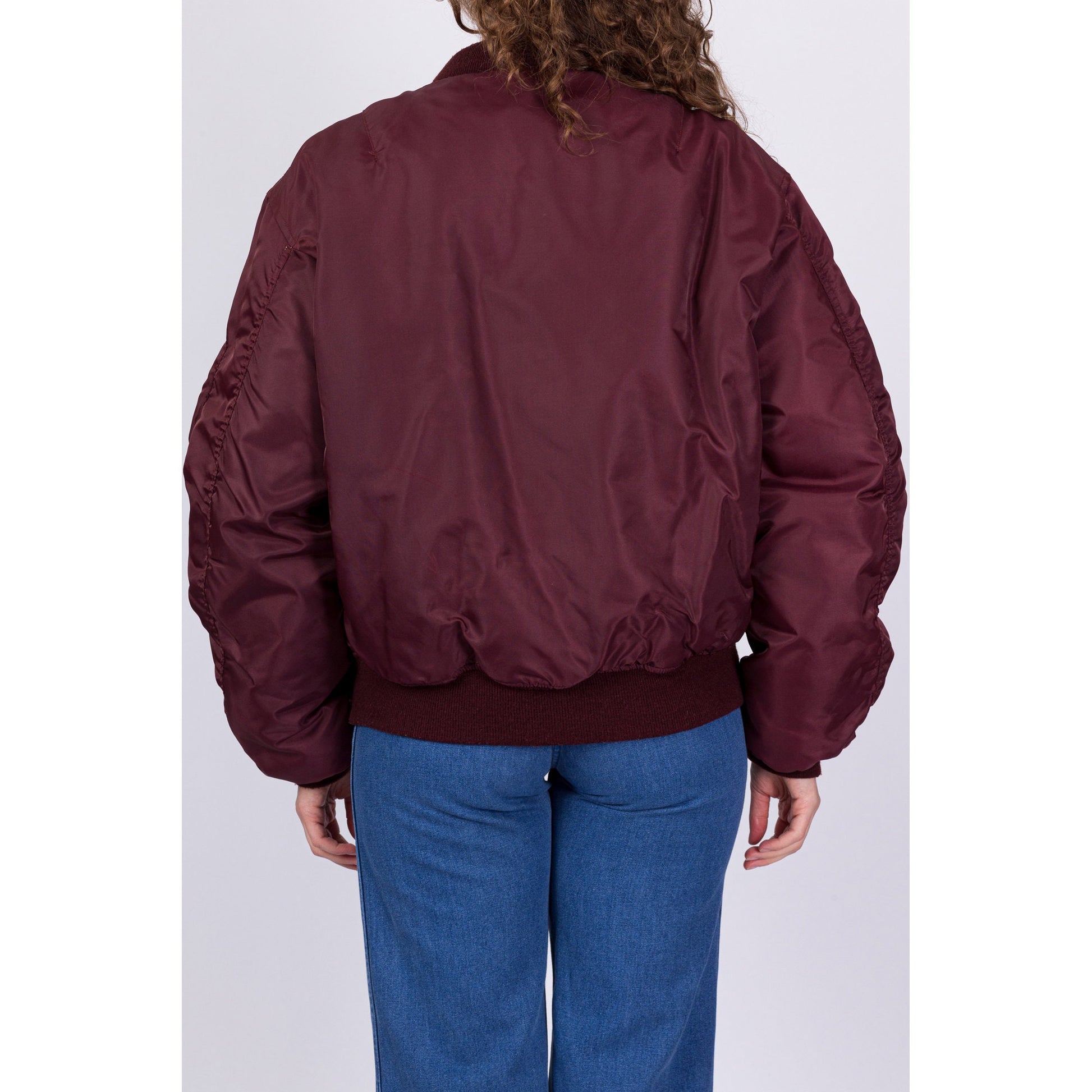 Reversible Bomber Jacket - Burgundy and Black