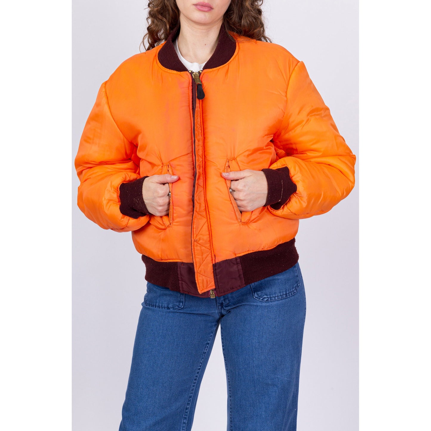 90s MA-1 Reversible Bomber Flight Jacket - Men's Large, Women's XL 