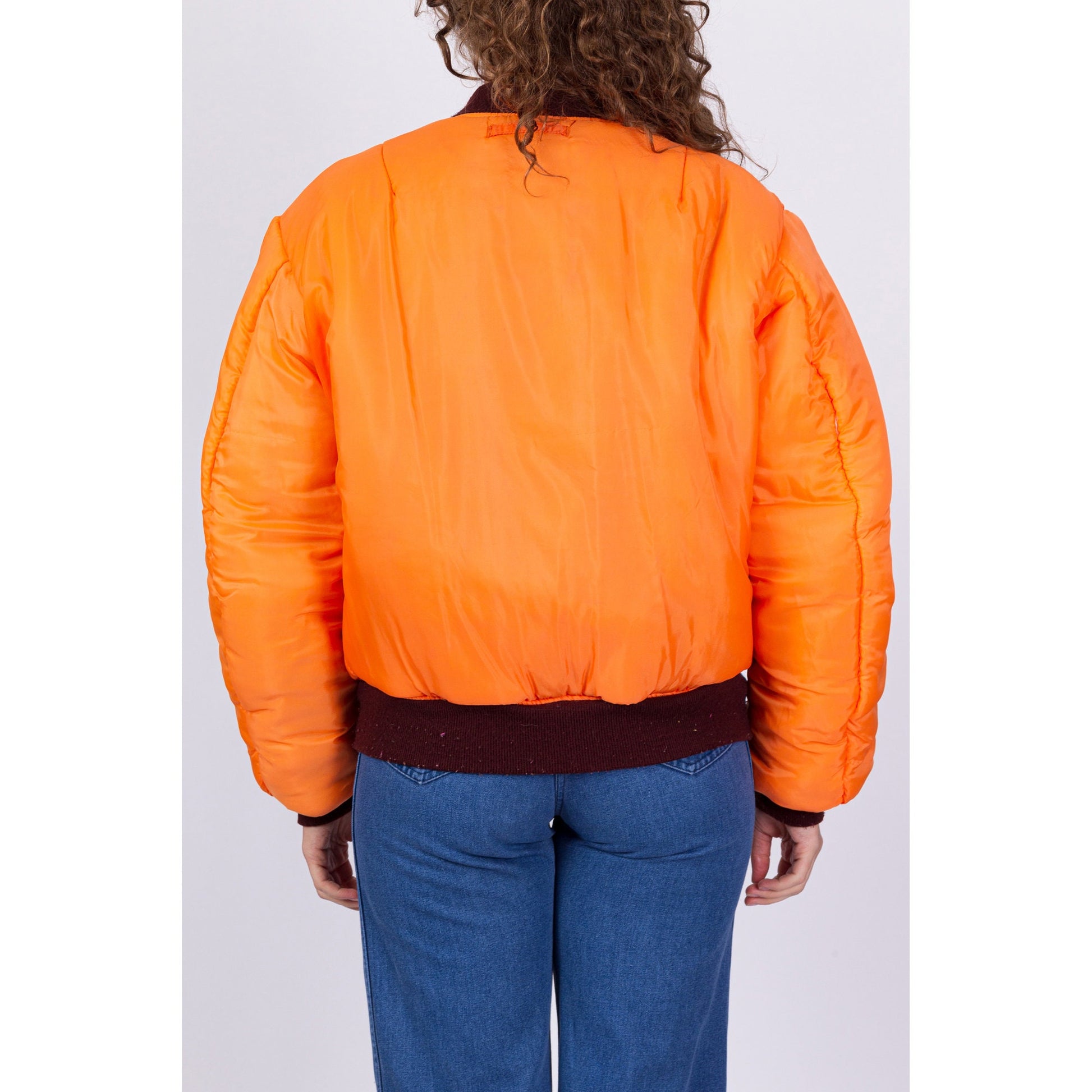 90s MA-1 Reversible Bomber Flight Jacket - Men's Large, Women's XL 