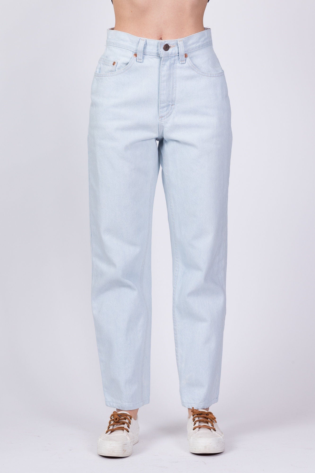 90s Lee Light Wash High Waist Mom Jeans - Extra Small, 24" 