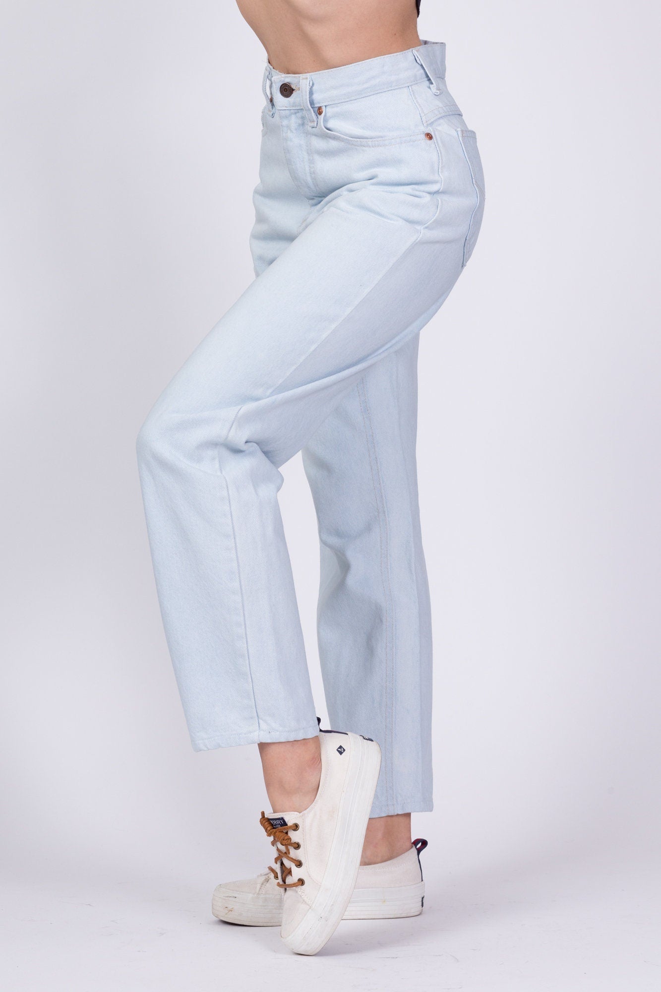 90s Lee Light Wash High Waist Mom Jeans - Extra Small, 24" 