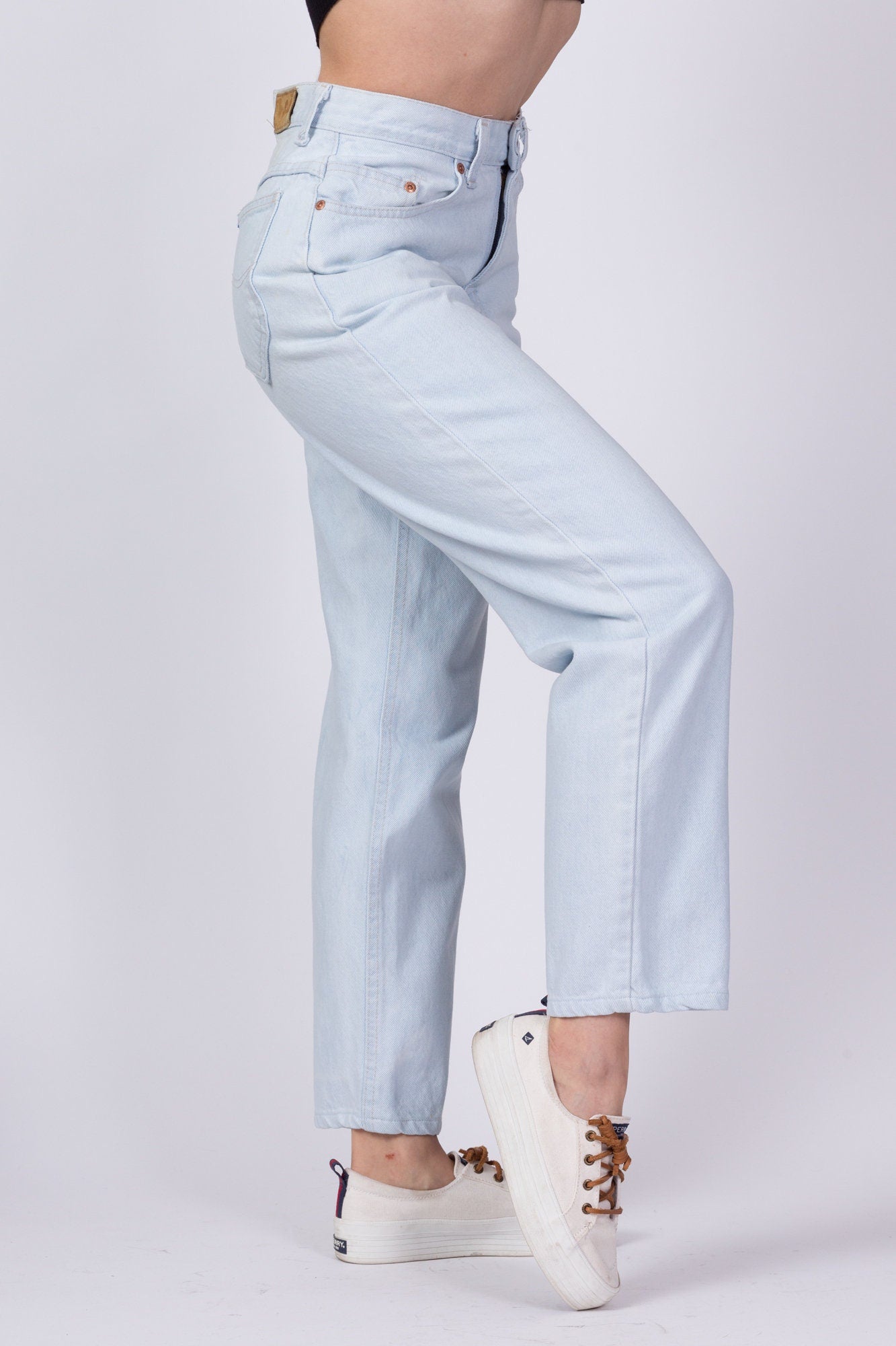 90s Lee Light Wash High Waist Mom Jeans - Extra Small, 24" 