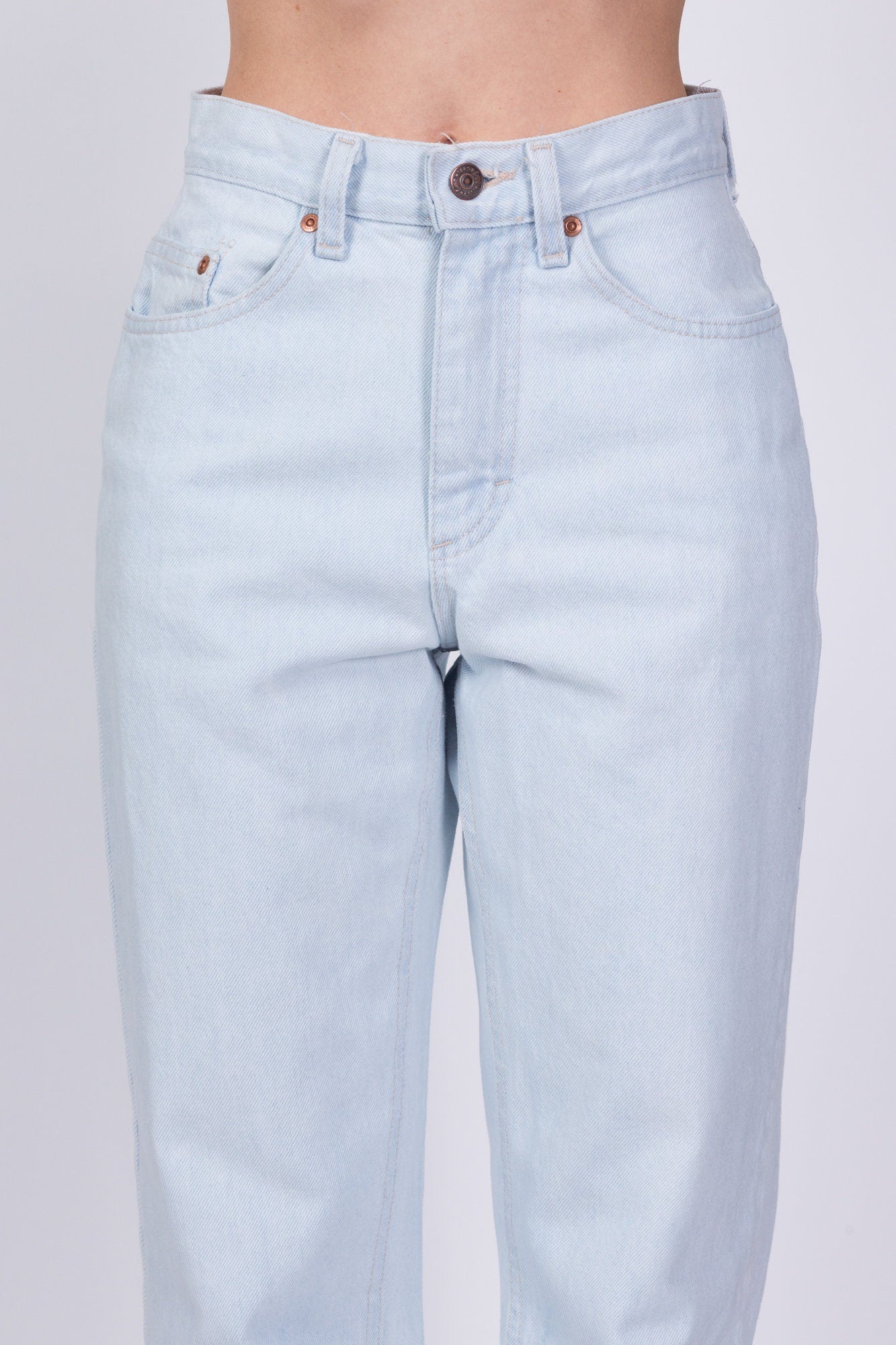 90s Lee Light Wash High Waist Mom Jeans - Extra Small, 24" 