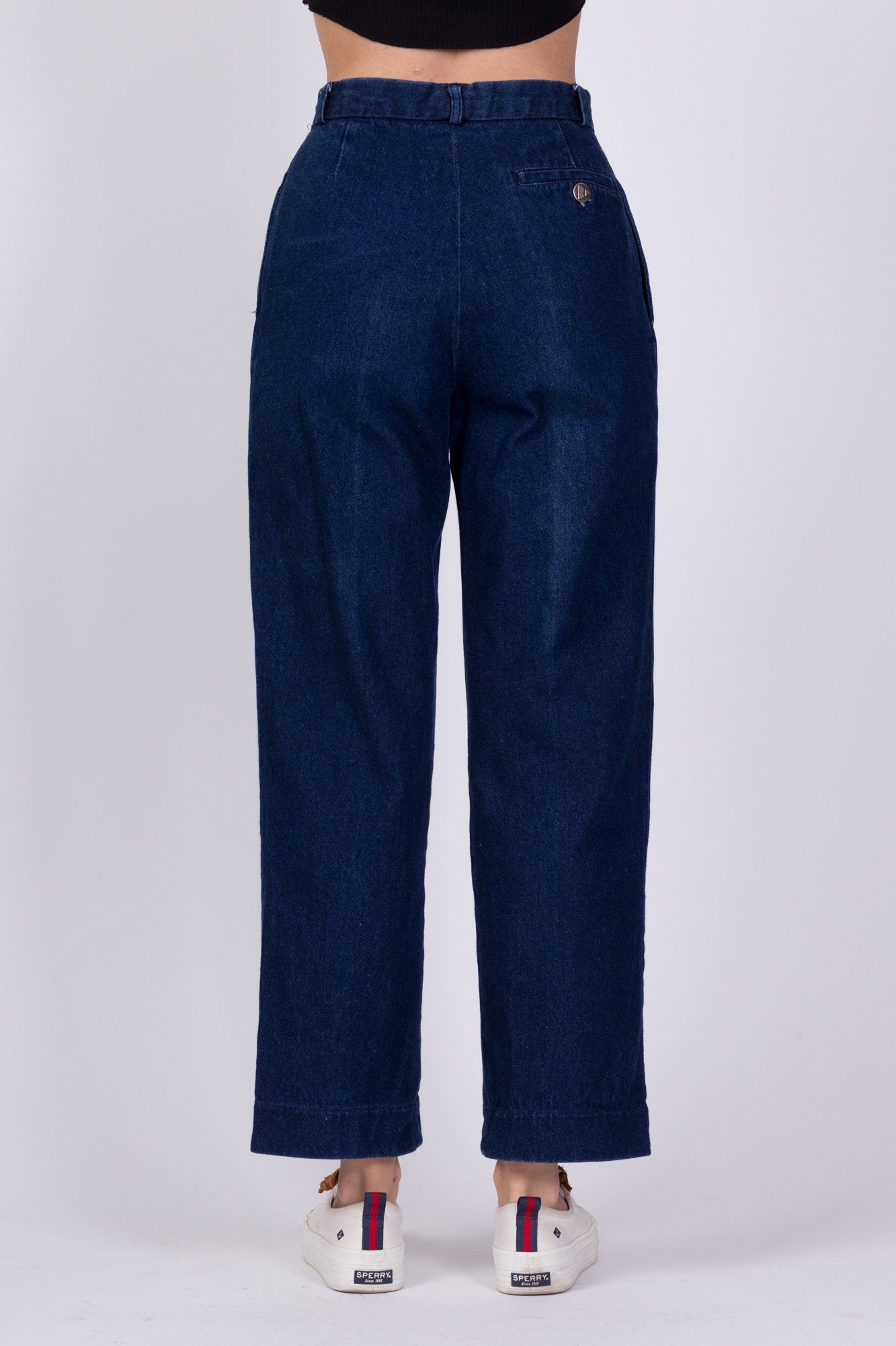 90s Liz Claiborne Dark Wash Pleated Petite Mom Jeans - Extra Small, 24" 