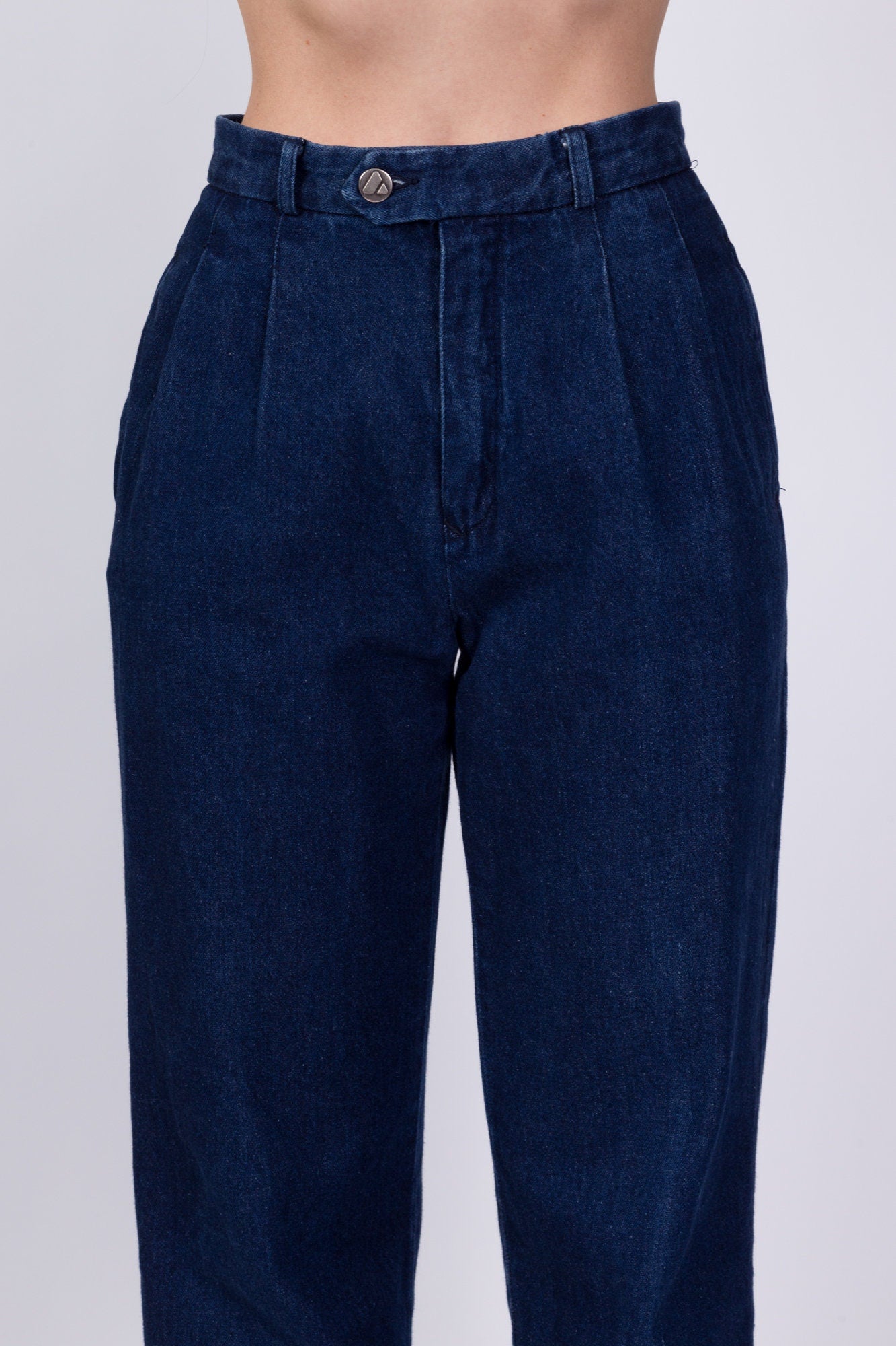 90s Liz Claiborne Dark Wash Pleated Petite Mom Jeans - Extra Small, 24" 