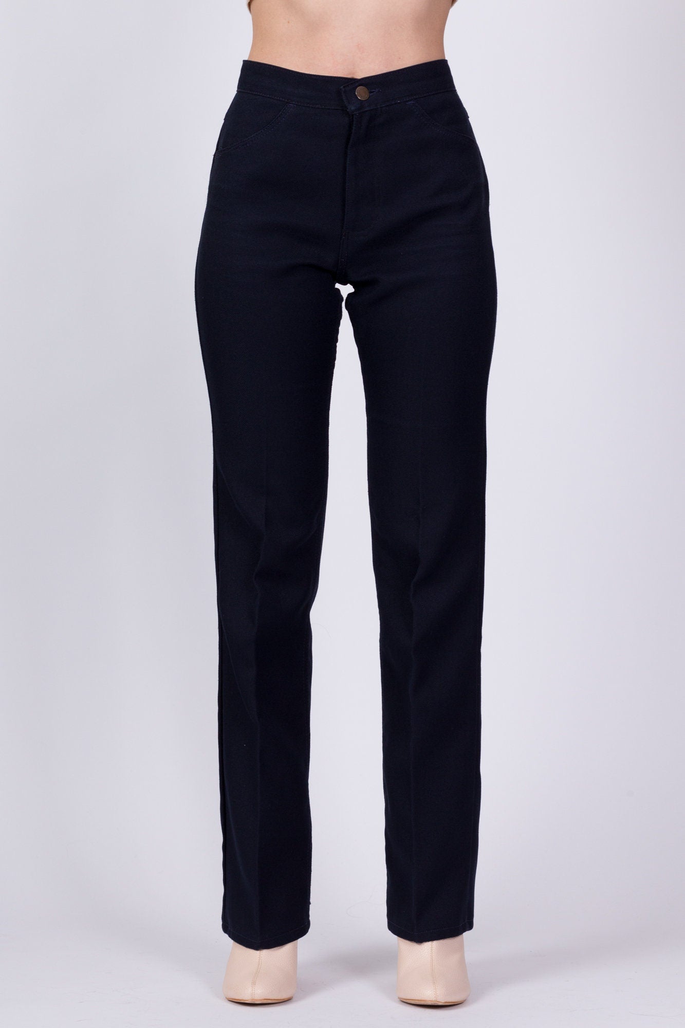 70s Wrangler Midnight Blue Trousers - Men's XS, Women's Small 